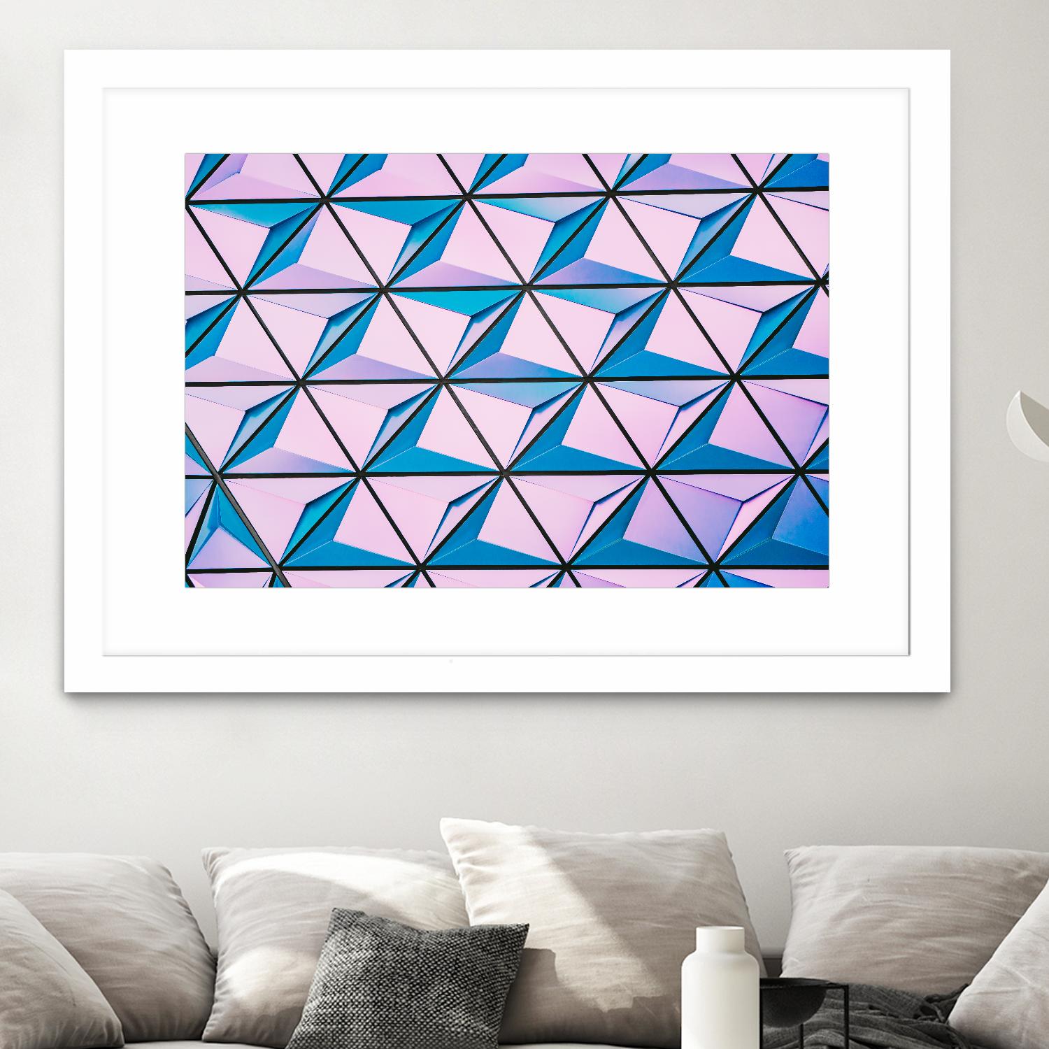 Geometrical Design by Pexels on GIANT ART - blue photo art