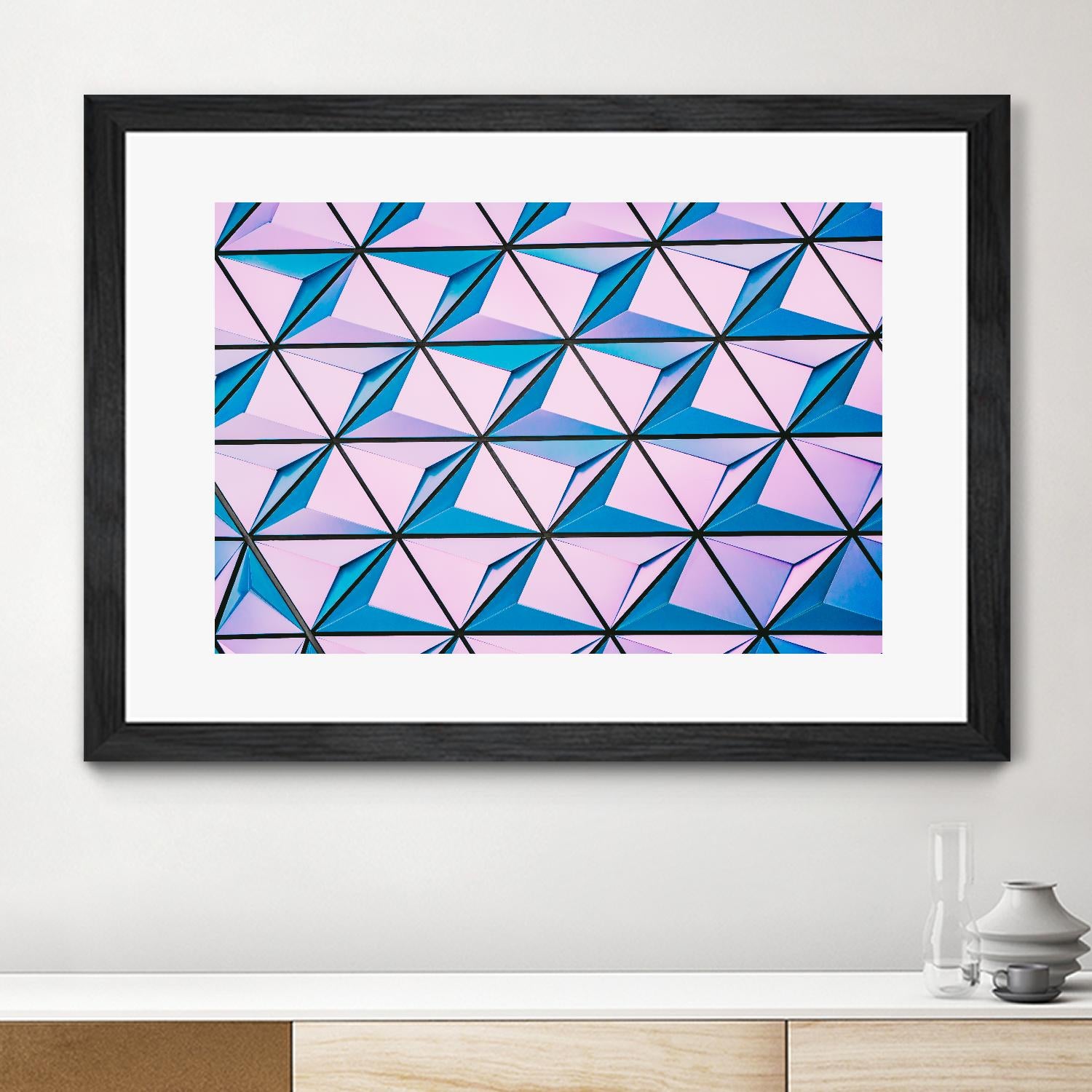 Geometrical Design by Pexels on GIANT ART - blue photo art