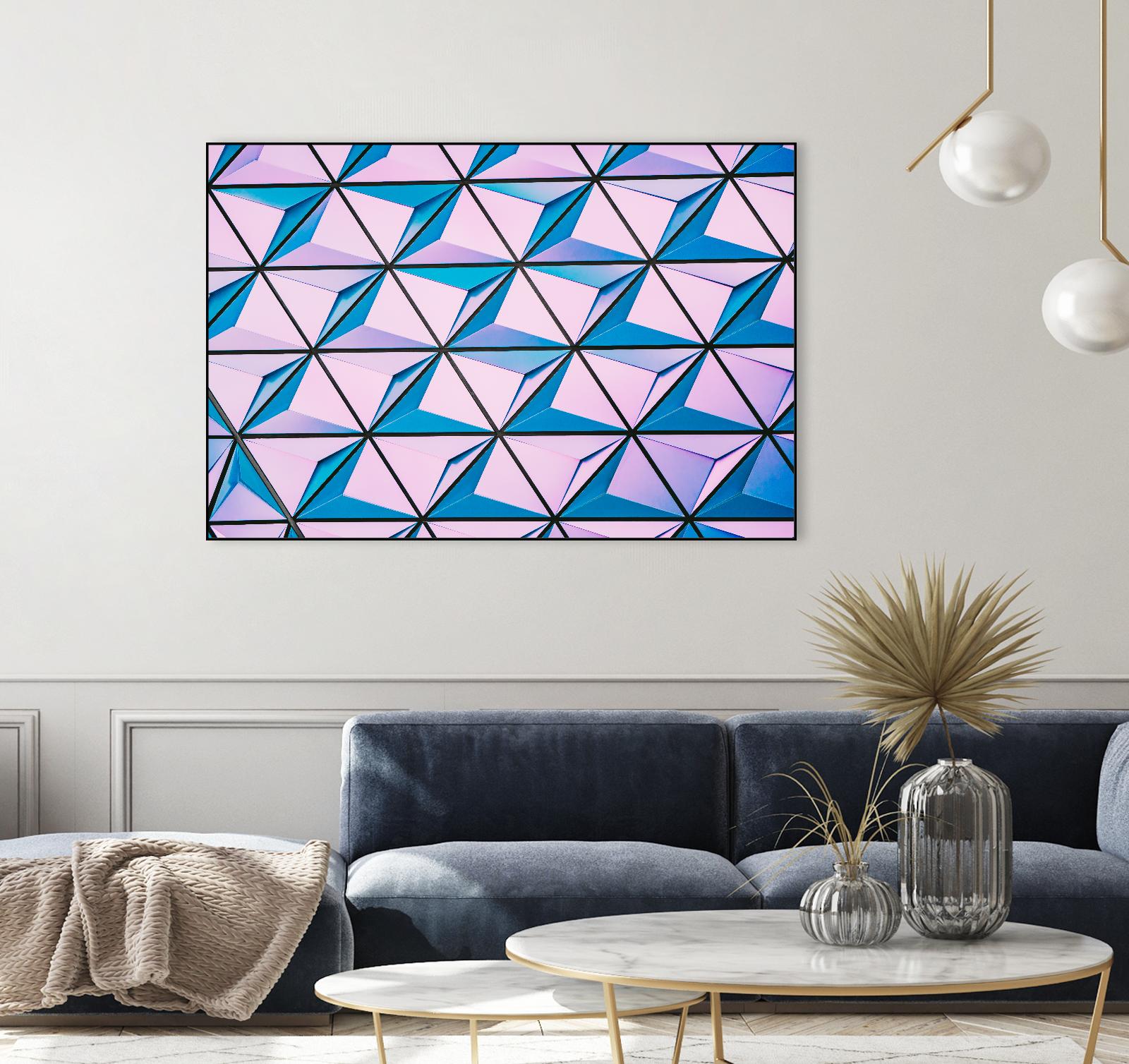 Geometrical Design by Pexels on GIANT ART - blue photo art