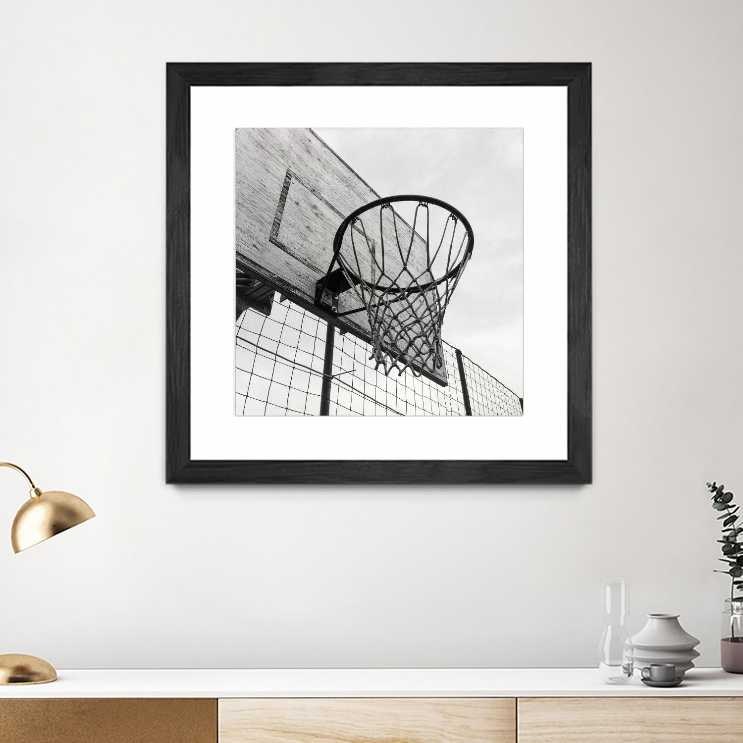 Basket Hoop by Pexels on GIANT ART - black sport