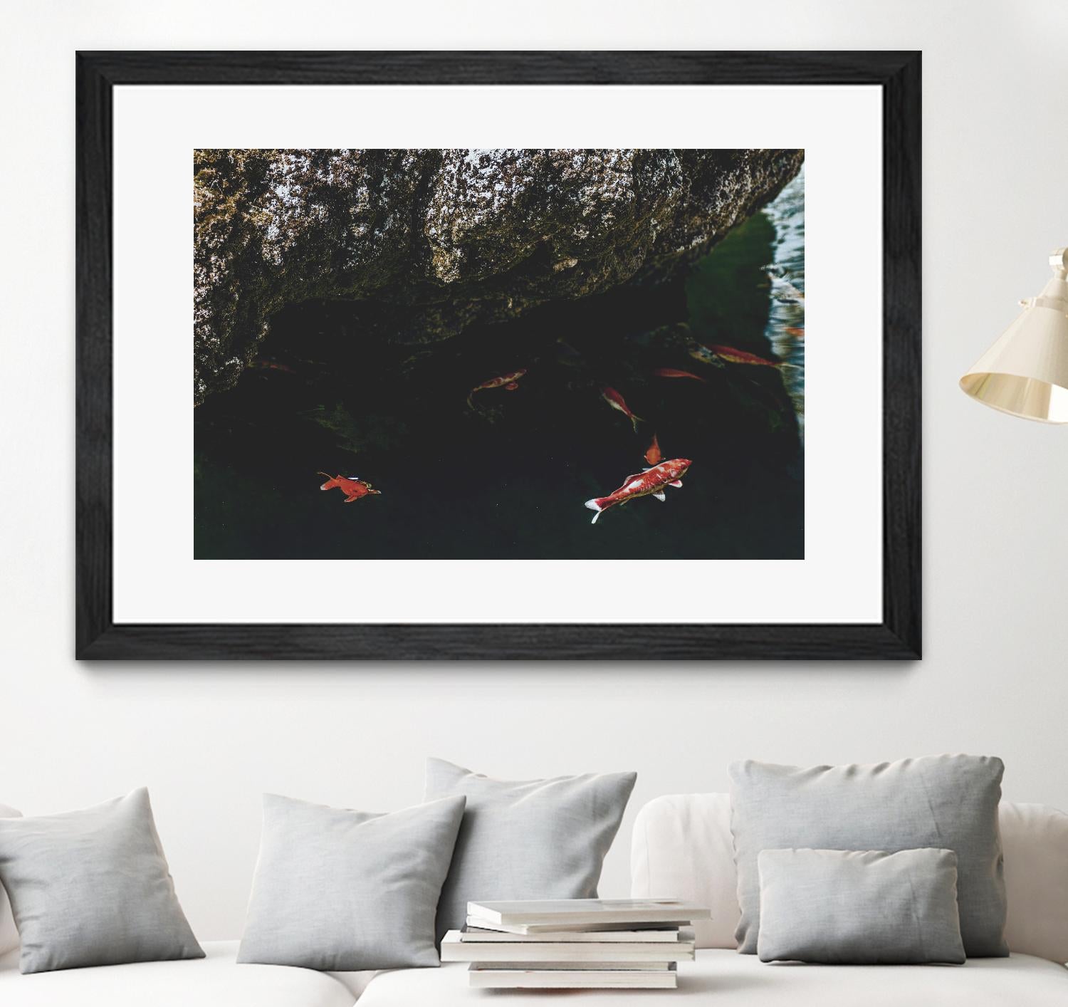 Hiding Koi by Pexels on GIANT ART - orange animals