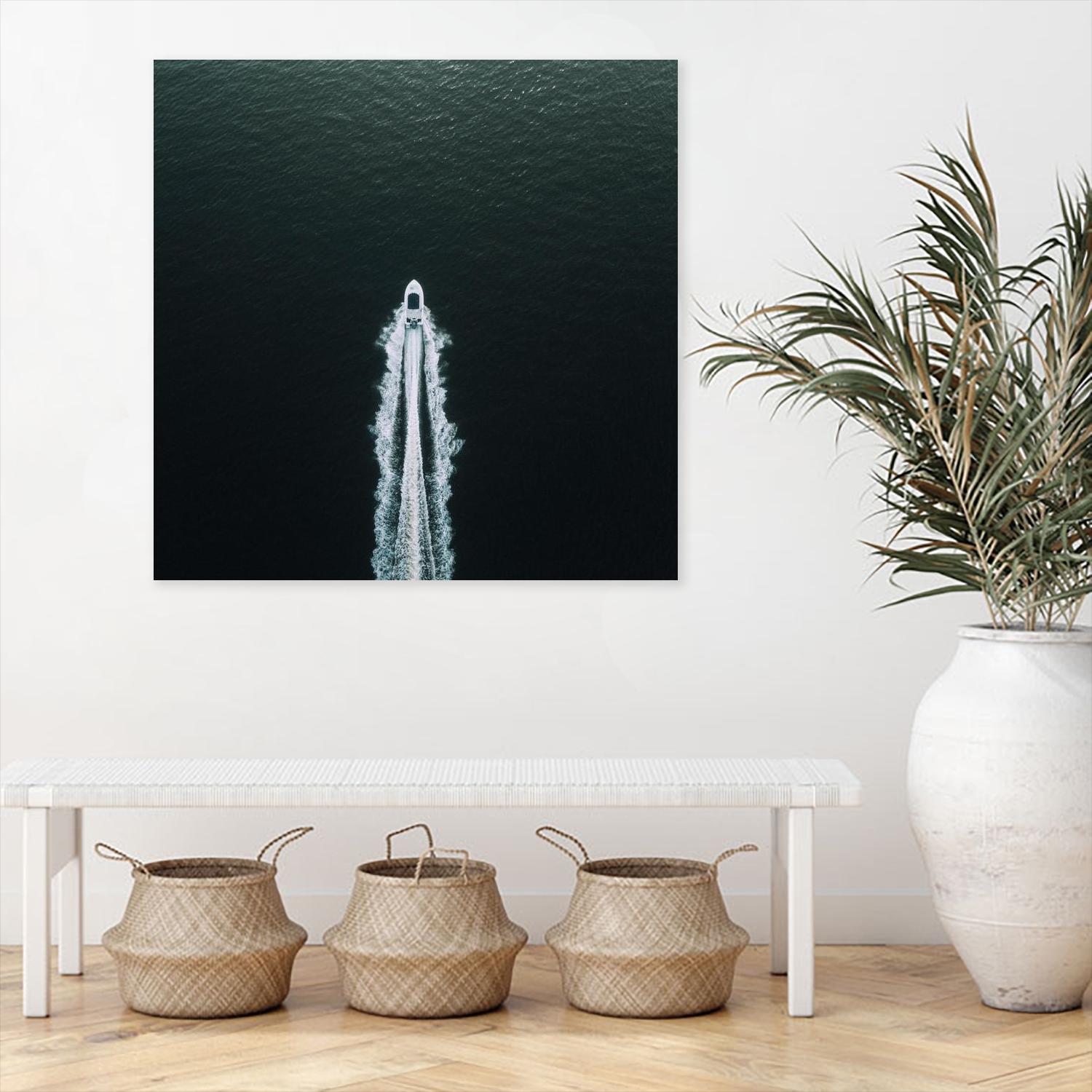 Row your boat by Pexels on GIANT ART - black nautical
