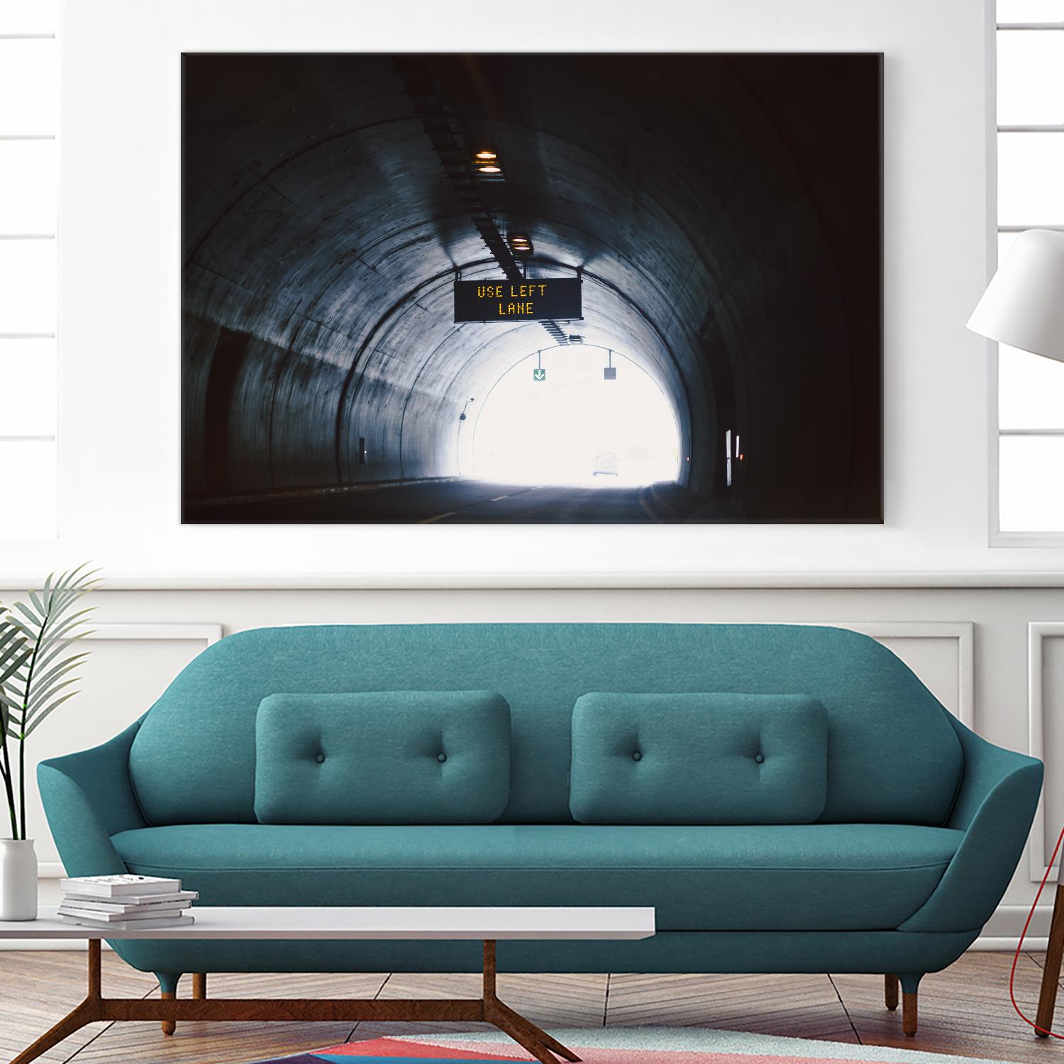 Use left lane by Pexels on GIANT ART - white photo art