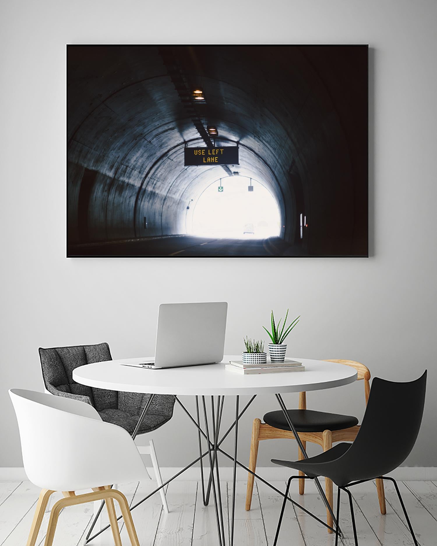 Use left lane by Pexels on GIANT ART - white photo art