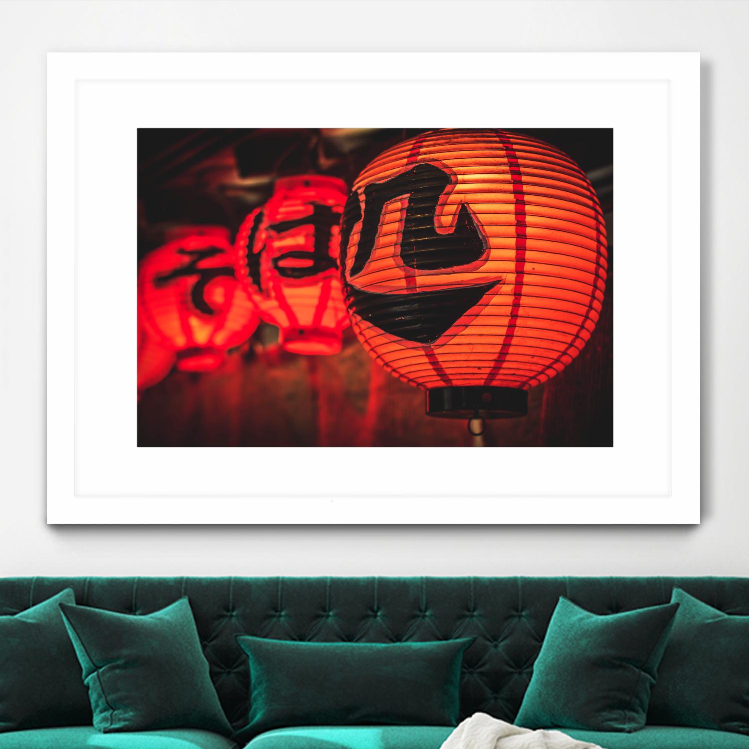 Chinese lanterns by Pexels on GIANT ART - black photo art