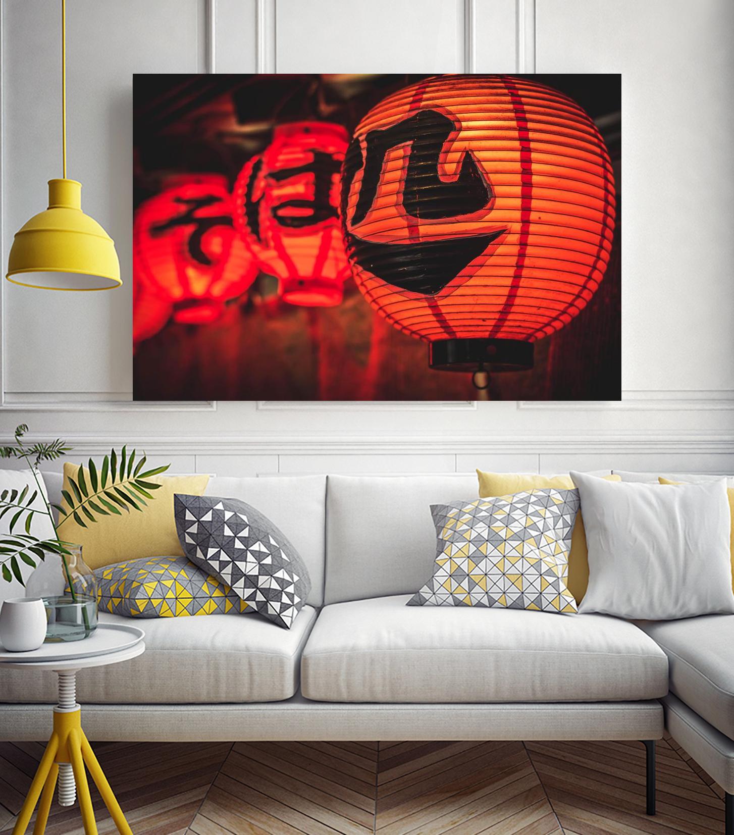 Chinese lanterns by Pexels on GIANT ART - black photo art