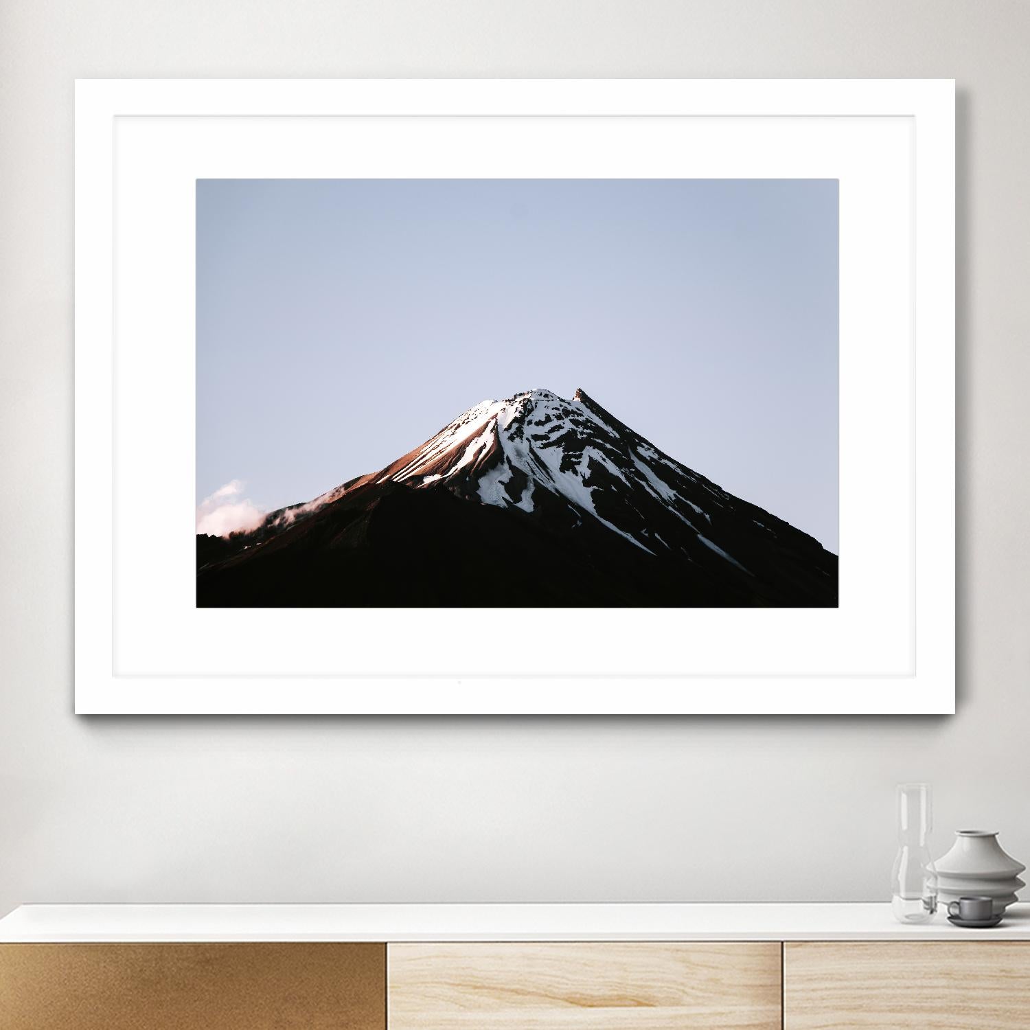 Snow on top by Pexels on GIANT ART - black landscape