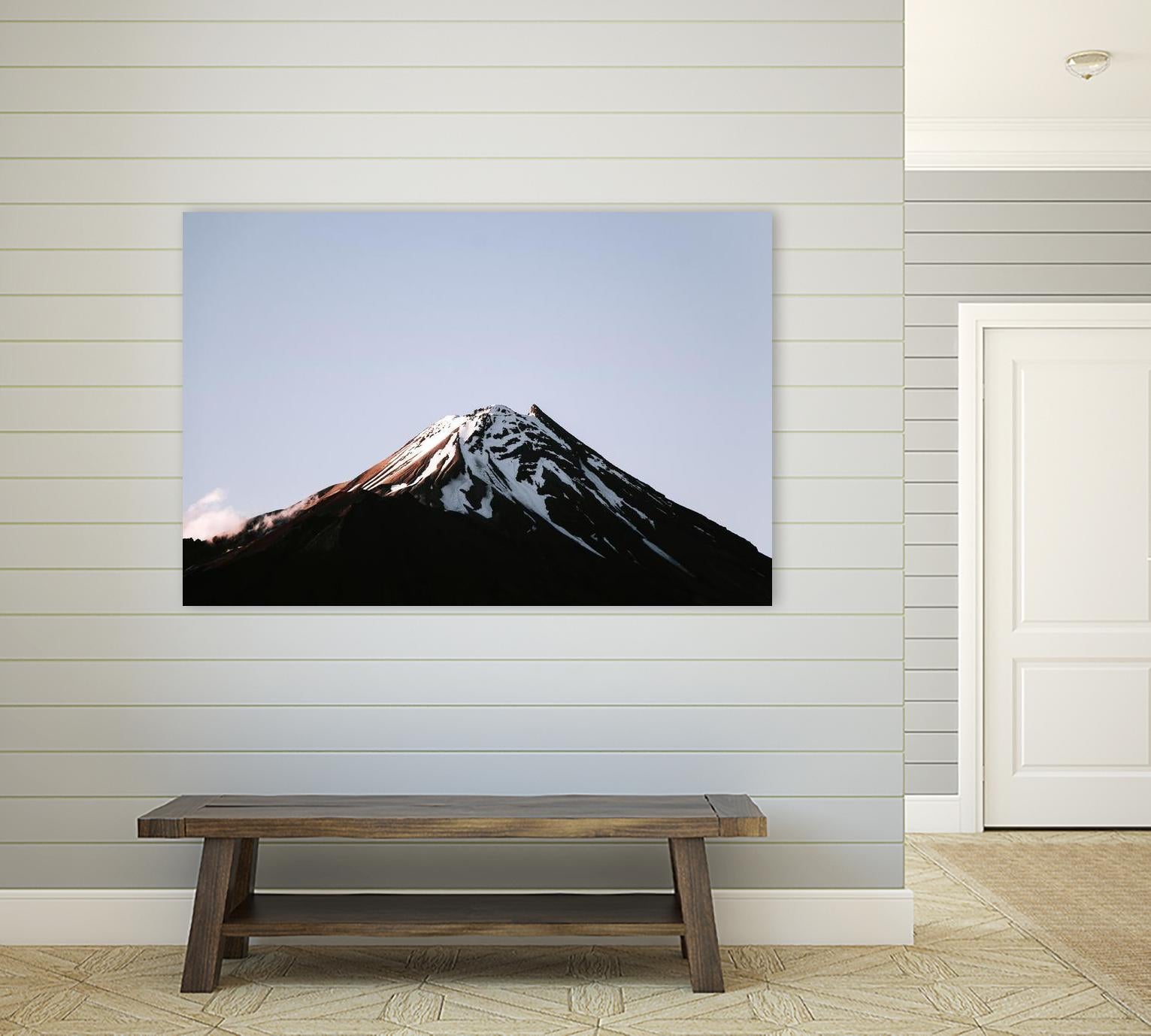 Snow on top by Pexels on GIANT ART - black landscape