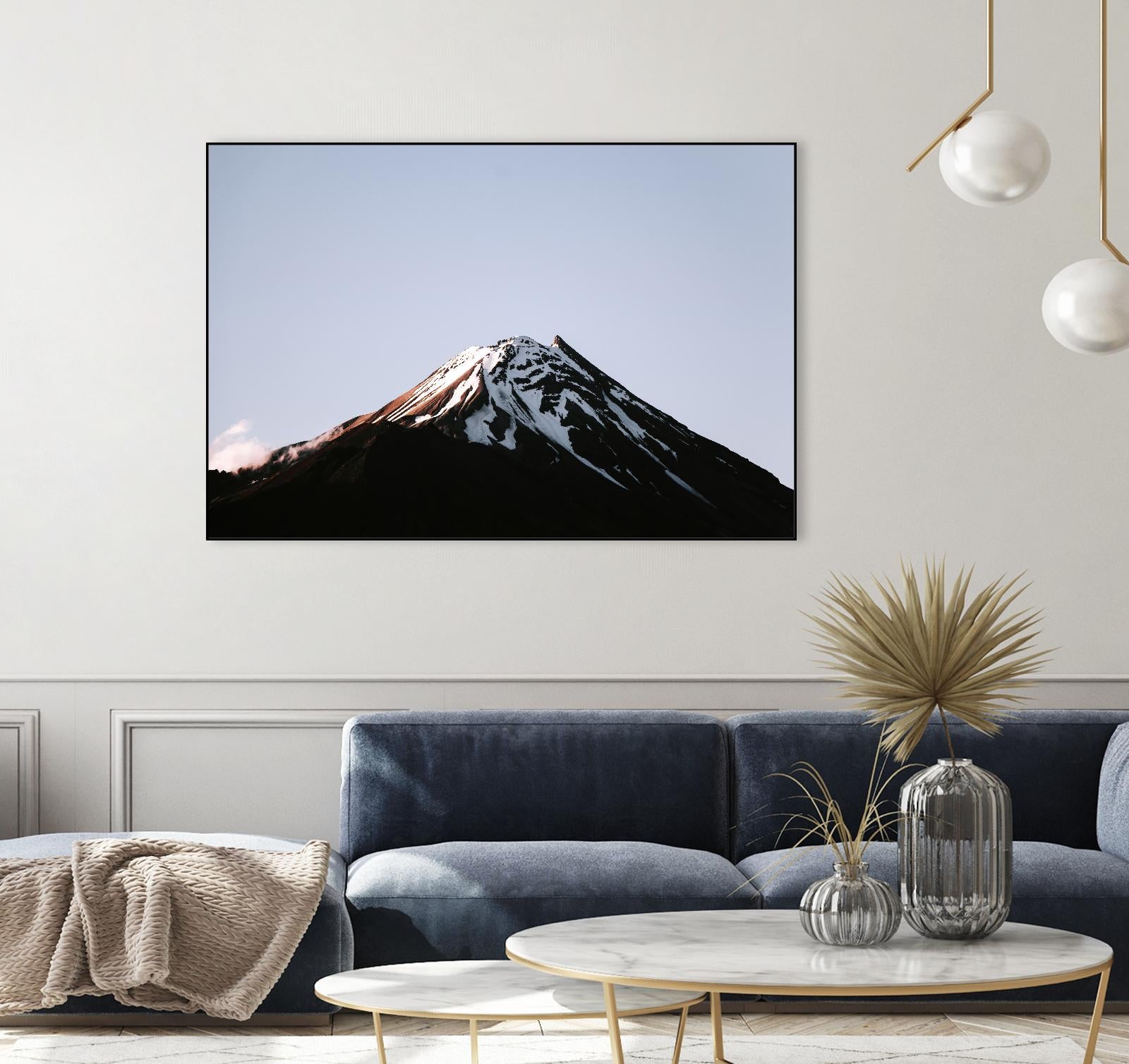 Snow on top by Pexels on GIANT ART - black landscape