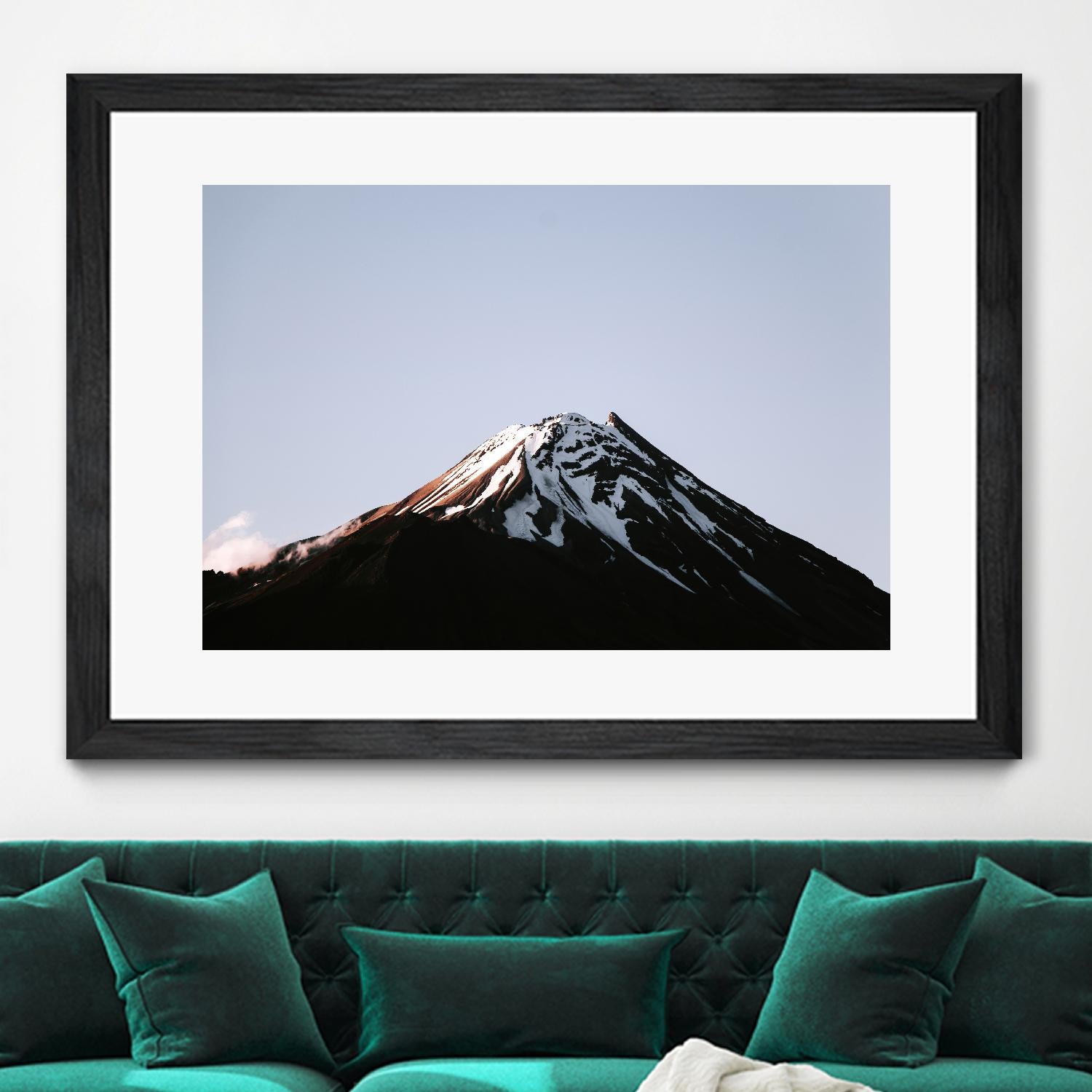 Snow on top by Pexels on GIANT ART - black landscape