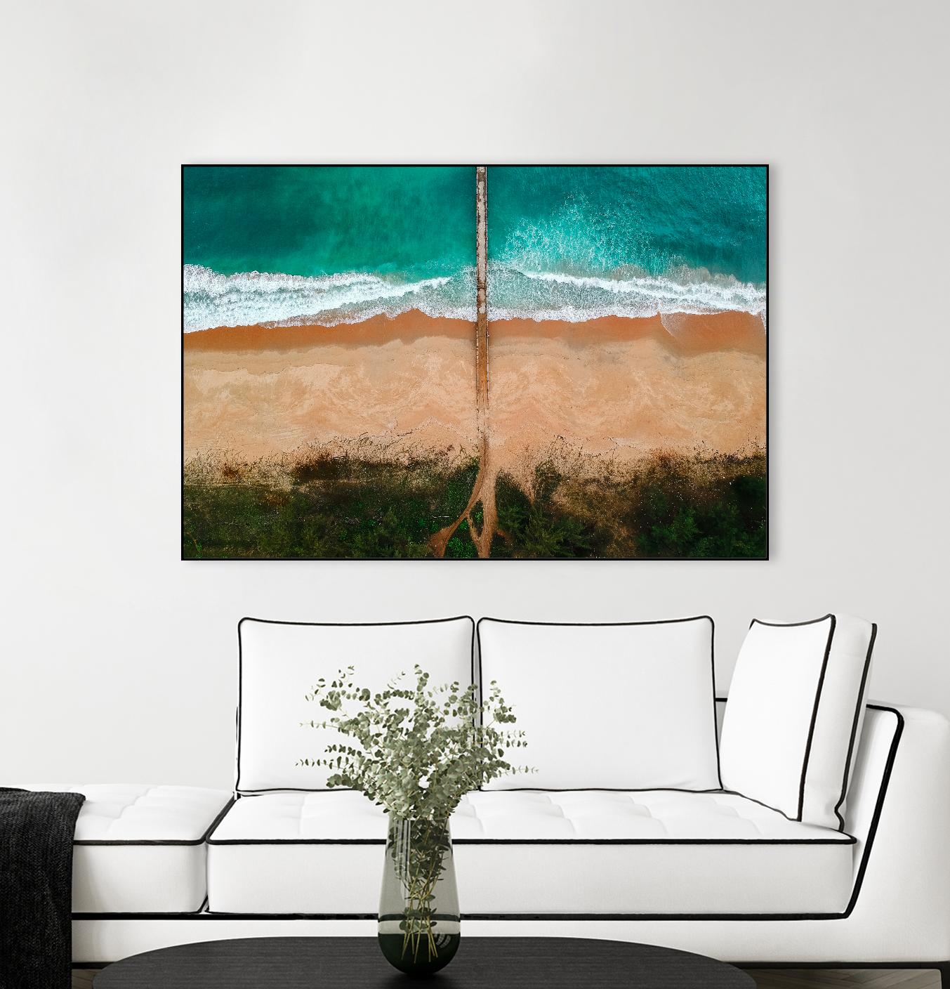 Path to the sea by Pexels on GIANT ART - beige sea scene