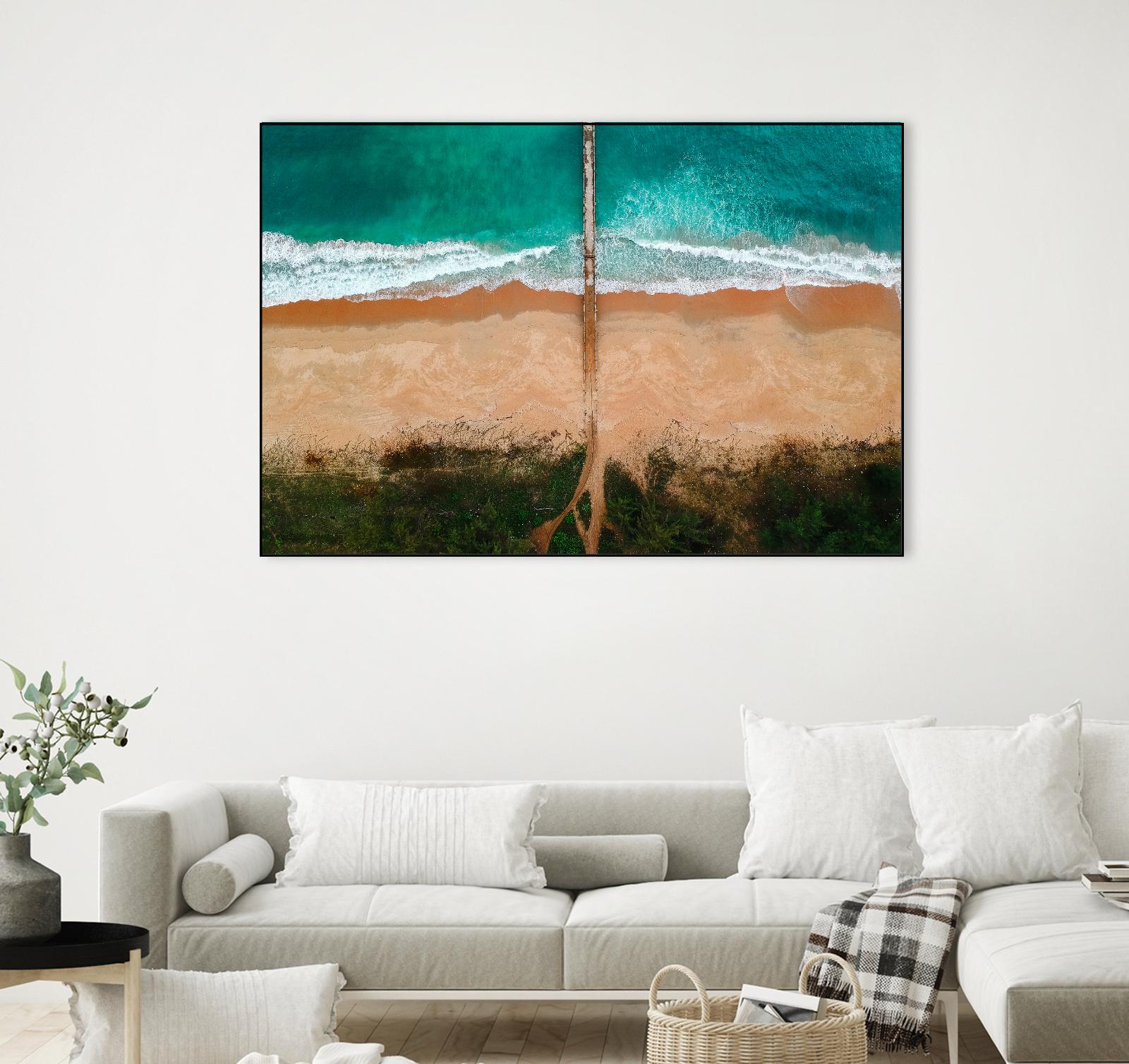 Path to the sea by Pexels on GIANT ART - beige sea scene