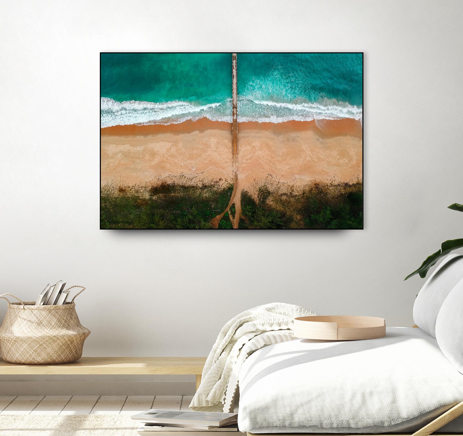 Path to the sea by Pexels on GIANT ART - beige sea scene