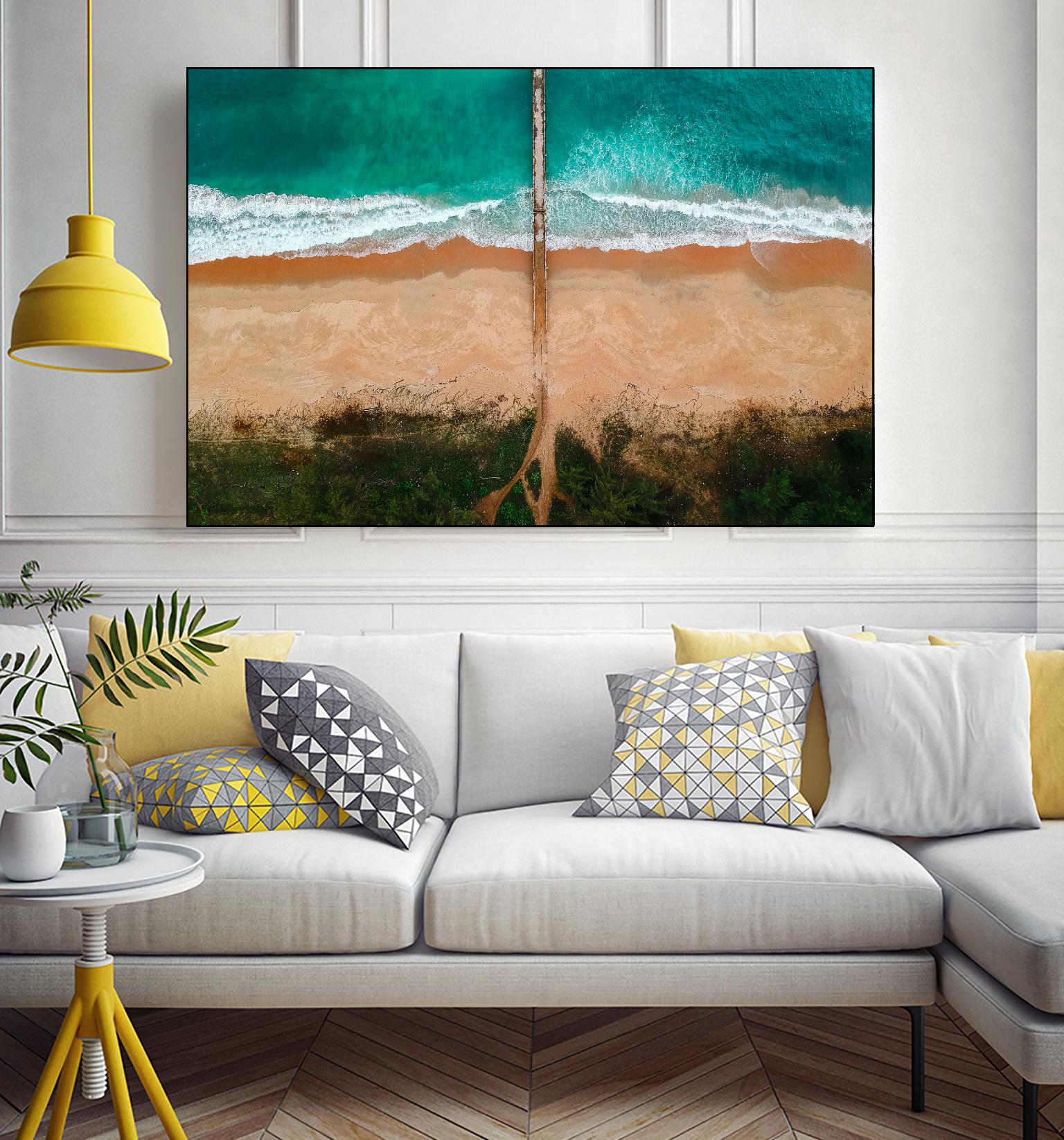 Path to the sea by Pexels on GIANT ART - beige sea scene