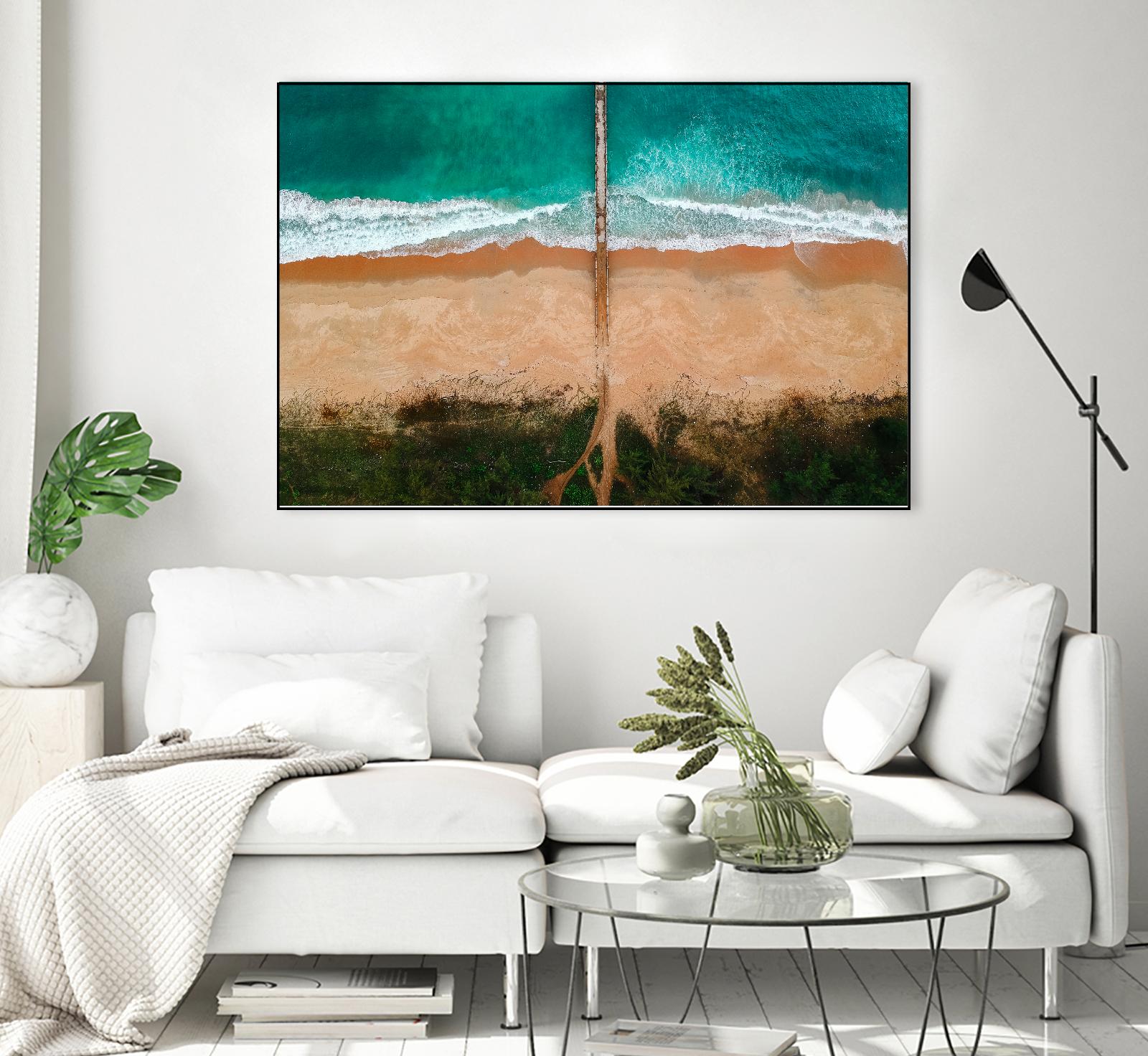 Path to the sea by Pexels on GIANT ART - beige sea scene