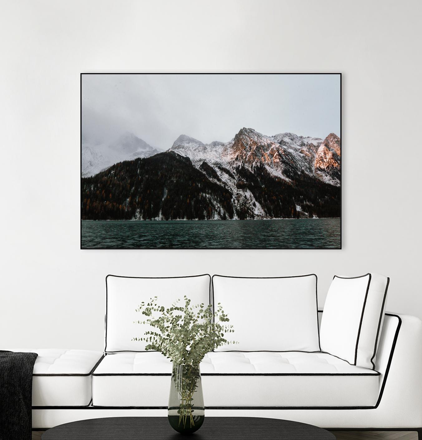 Last ray of sunshine by Pexels on GIANT ART - black landscape