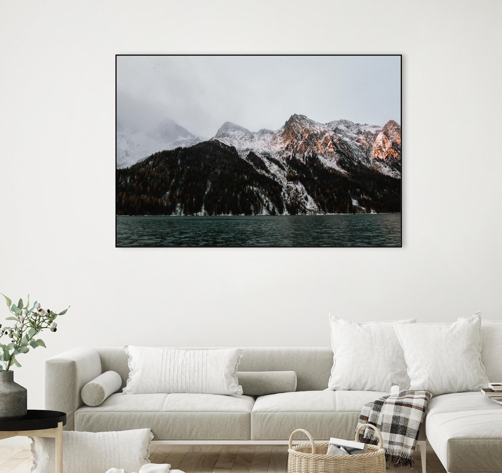 Last ray of sunshine by Pexels on GIANT ART - black landscape