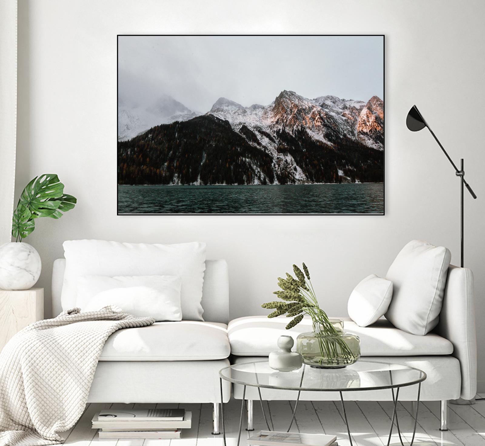 Last ray of sunshine by Pexels on GIANT ART - black landscape