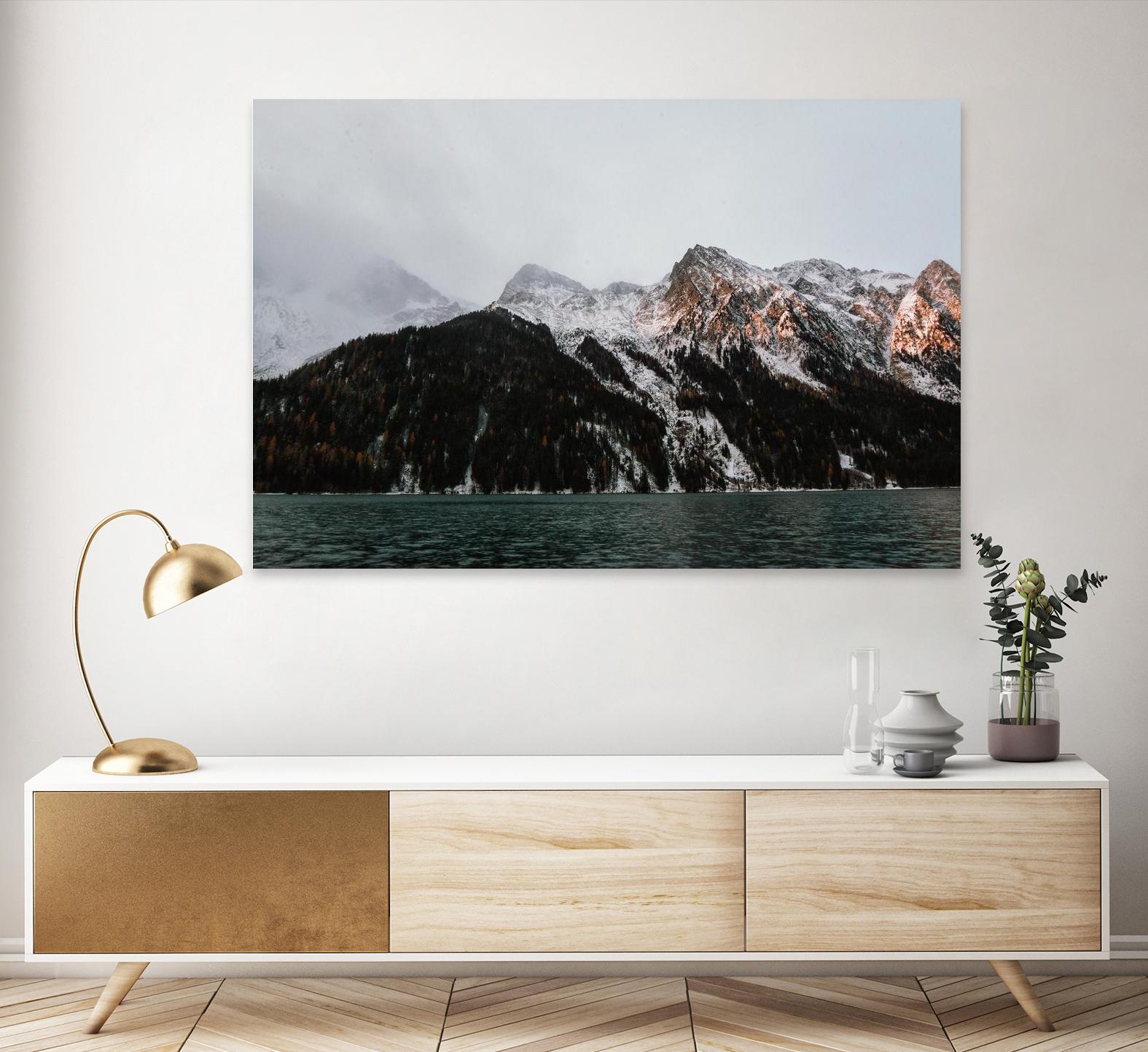 Last ray of sunshine by Pexels on GIANT ART - black landscape