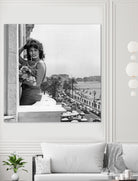 Sophia Loren during Cannes Festival on May 13, 1959 at The Balcony of Carlton Hotel by Bridgeman Images on GIANT ART - black and white photography