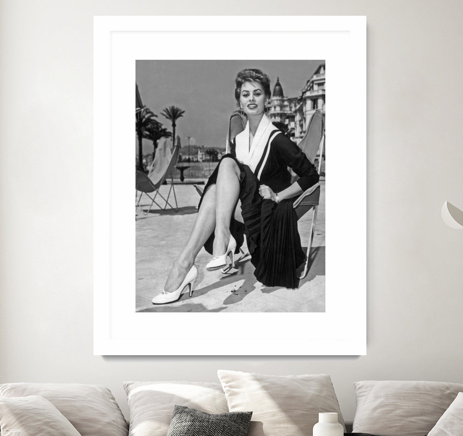 Sophia Loren at Cannes Festival 1954 by Bridgeman Images on GIANT ART - black and white photo