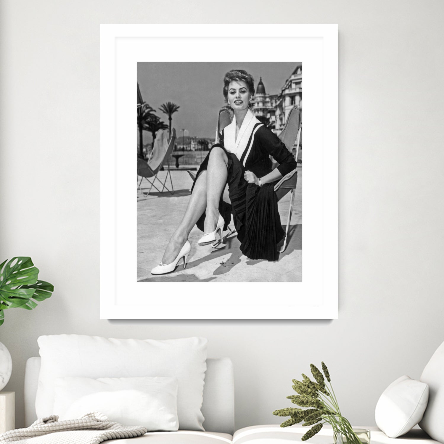 Sophia Loren at Cannes Festival 1954 by Bridgeman Images on GIANT ART - black and white photo