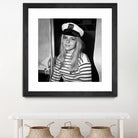 French Singer France Gall With Sailor Suit at Sailing Show, Paris, 17th January 1968 by Bridgeman Images on GIANT ART - black and white photography 