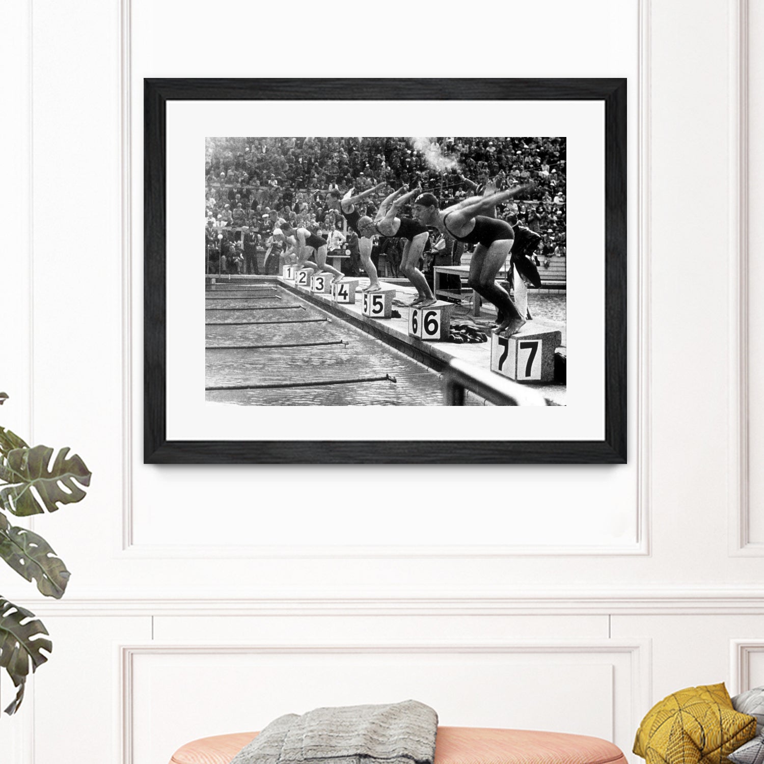 swimming competition at berlin Olympic Games in 1936  by Bridgeman Images  on GIANT ART - black and white photgraphy