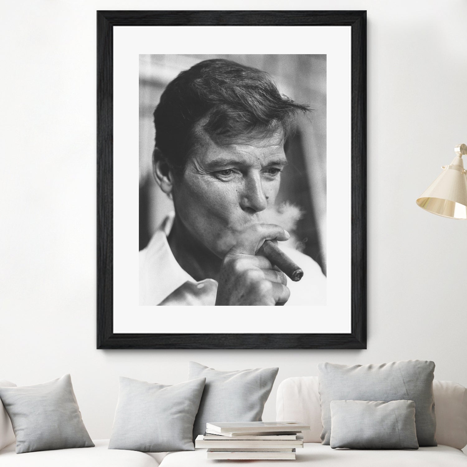 Roger Moore  by © Classic Picture Library / Bridgeman Images on GIANT ART - black and white photography