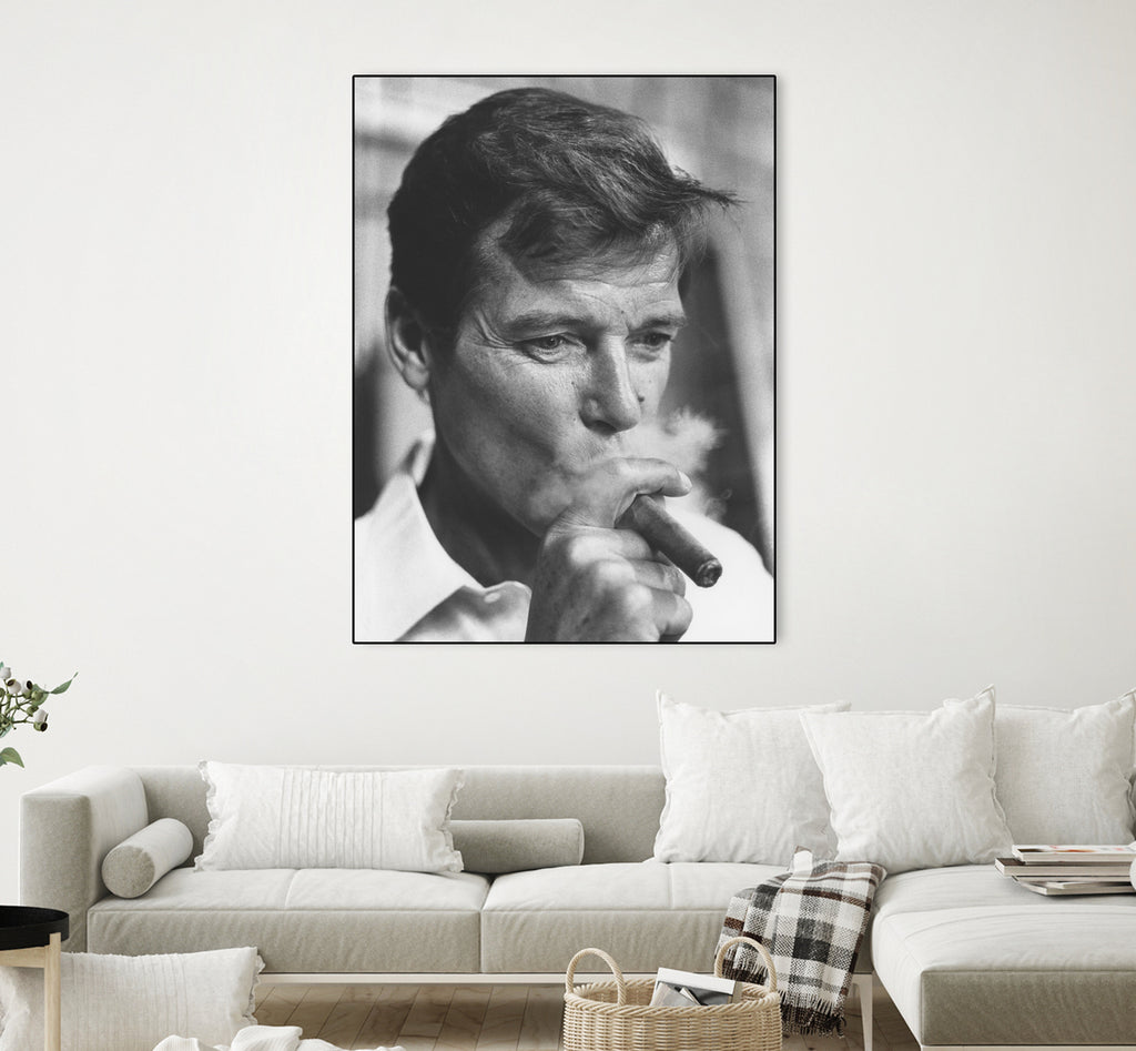 Roger Moore  by © Classic Picture Library / Bridgeman Images on GIANT ART - black and white photography