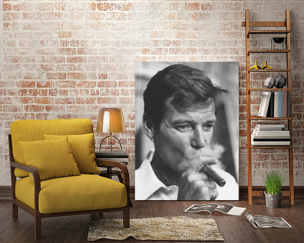 Roger Moore  by © Classic Picture Library / Bridgeman Images on GIANT ART - black and white photography