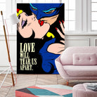 Love Vigilantes by Butcher Billy on GIANT ART - red digital batman kissing 