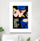 Love Vigilantes by Butcher Billy on GIANT ART - red digital batman kissing 