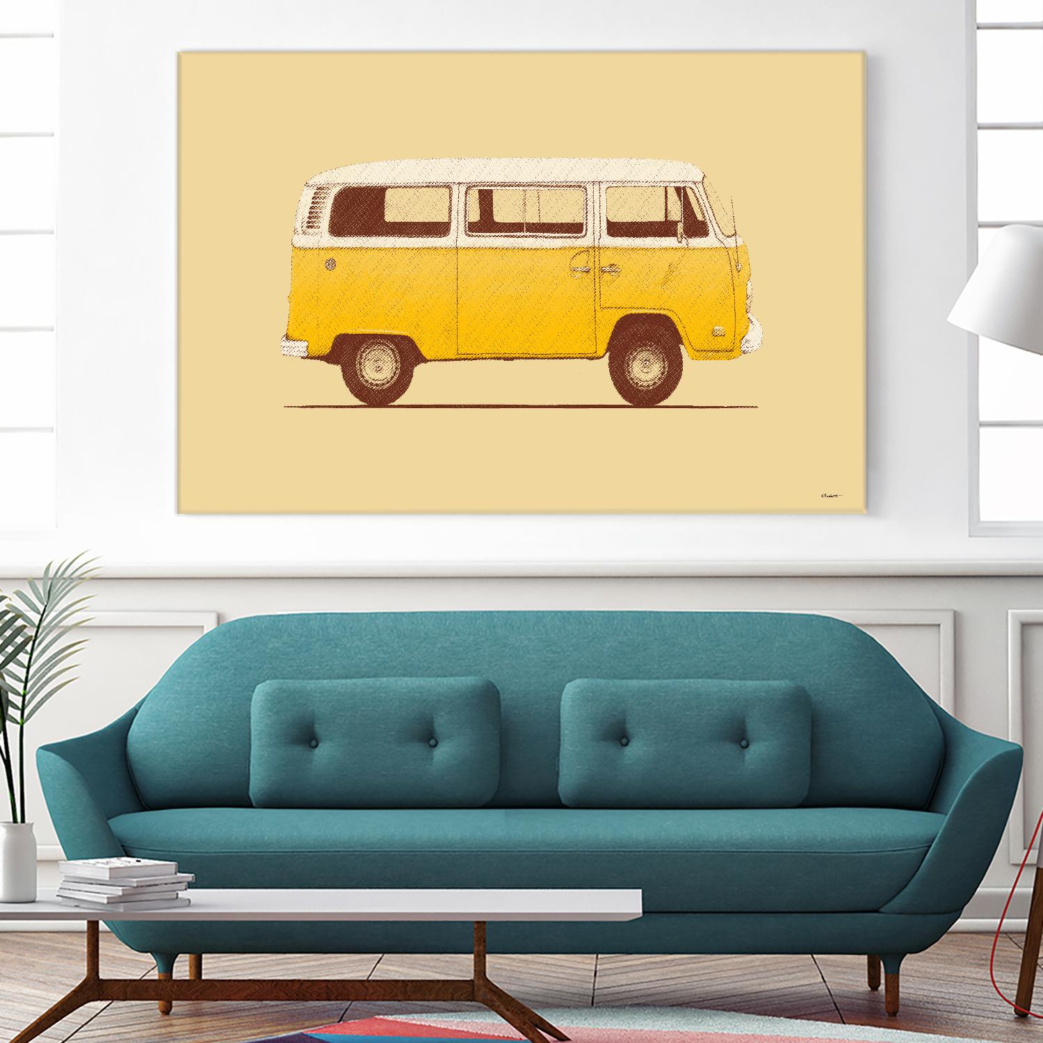 Yellow Van by Florent Bodart on GIANT ART