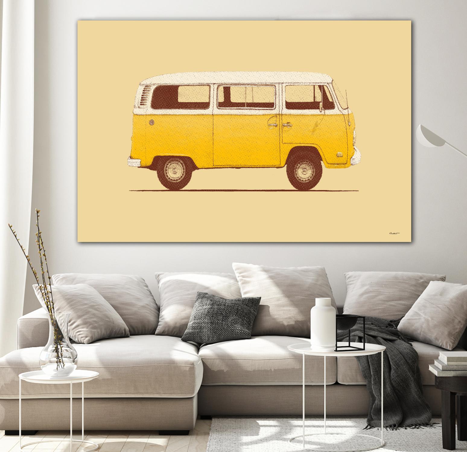 Yellow Van by Florent Bodart on GIANT ART