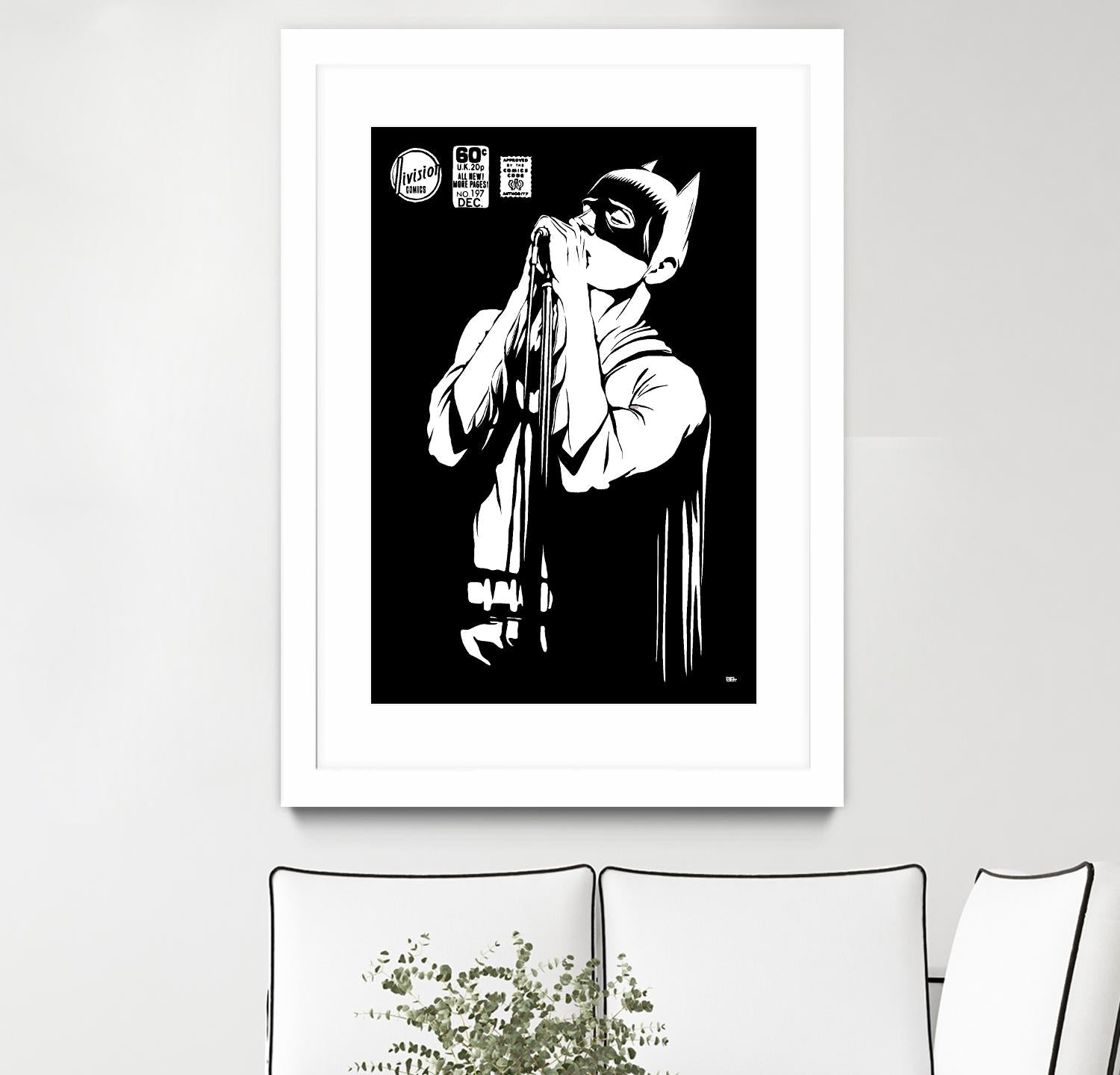 Post-Punk Dark Knight | The Shadowplay B&W Edition by Butcher Billy on GIANT ART - white digital batman