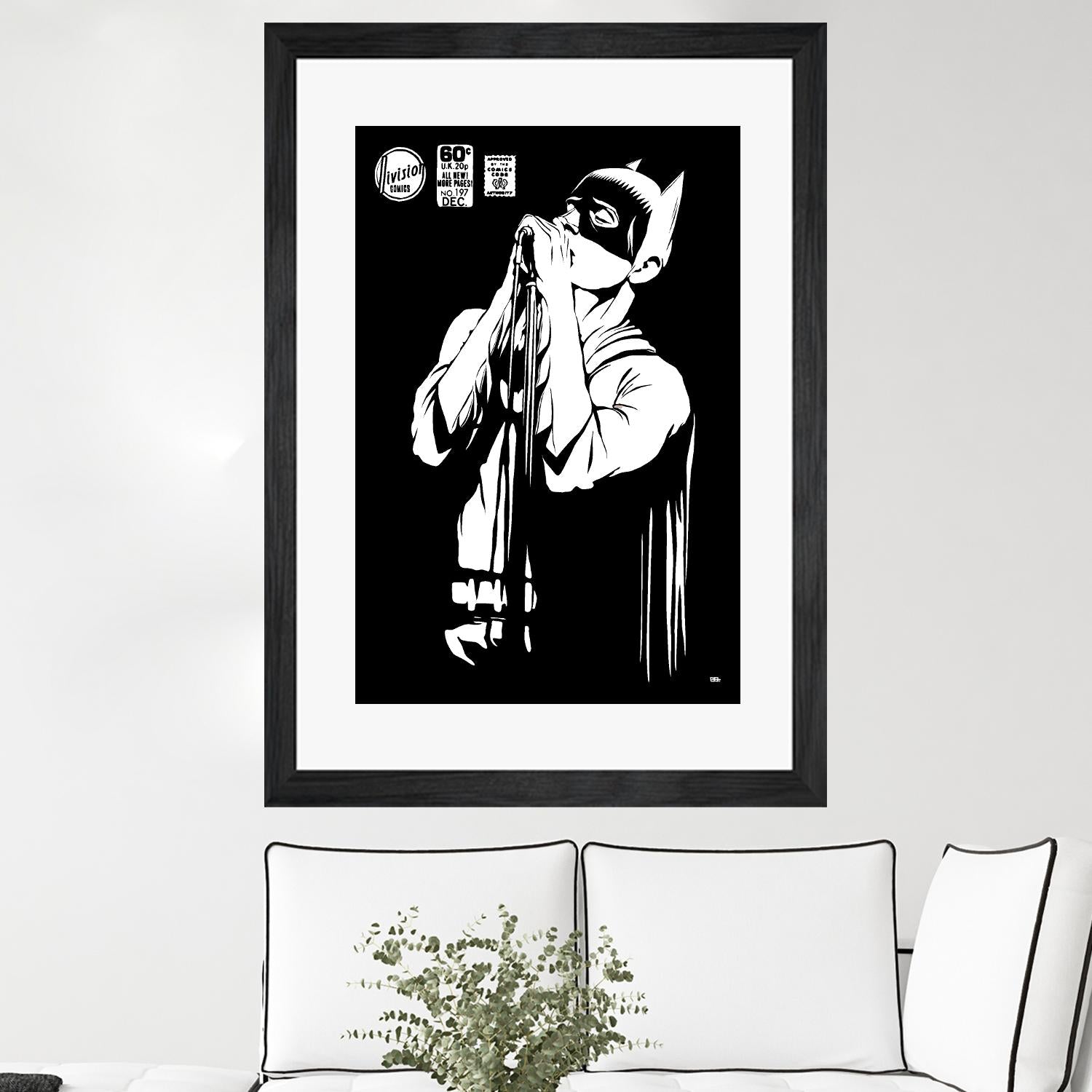 Post-Punk Dark Knight | The Shadowplay B&W Edition by Butcher Billy on GIANT ART - white digital batman