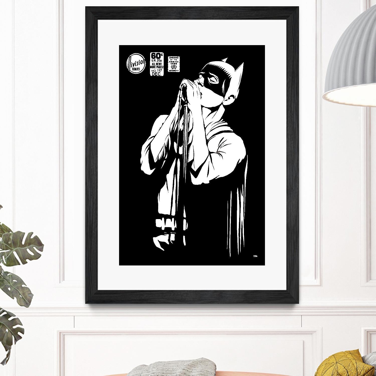 Post-Punk Dark Knight | The Shadowplay B&W Edition by Butcher Billy on GIANT ART - white digital batman