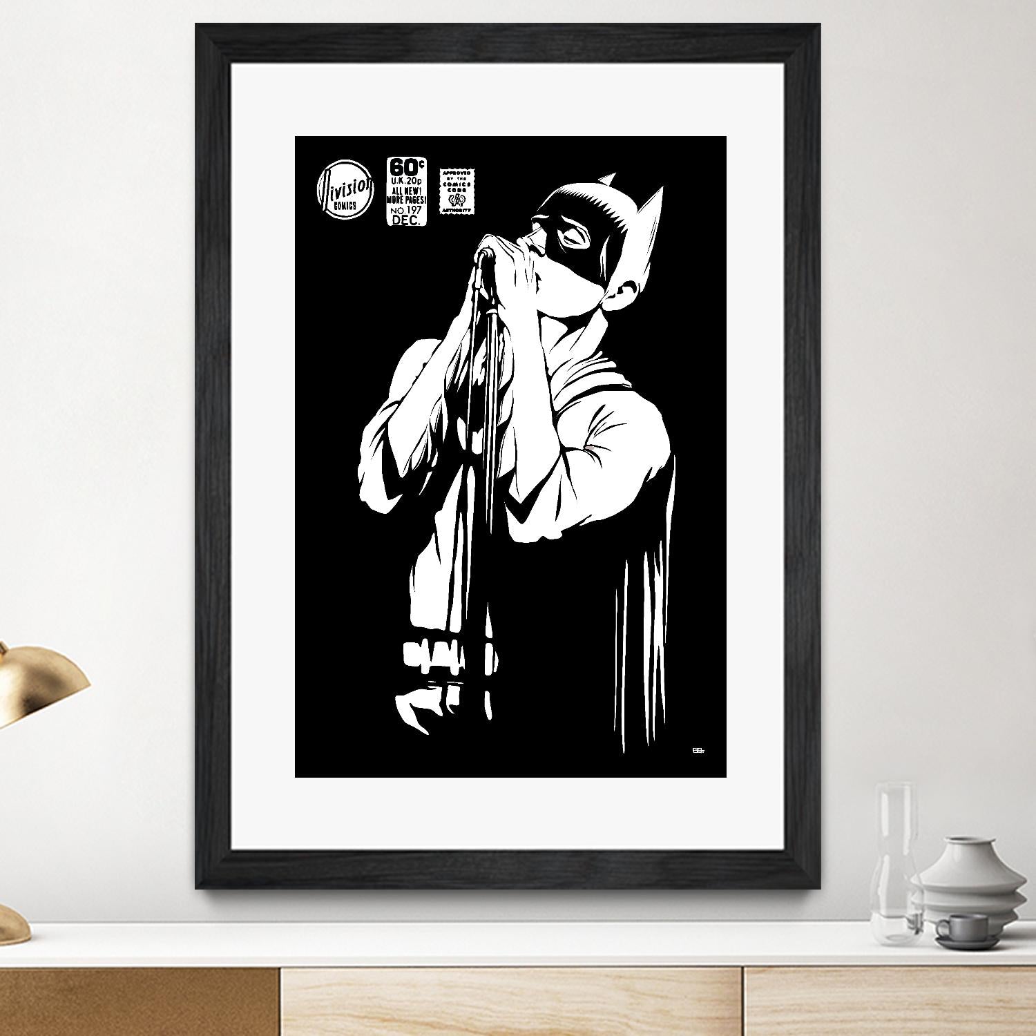 Post-Punk Dark Knight | The Shadowplay B&W Edition by Butcher Billy on GIANT ART - white digital batman