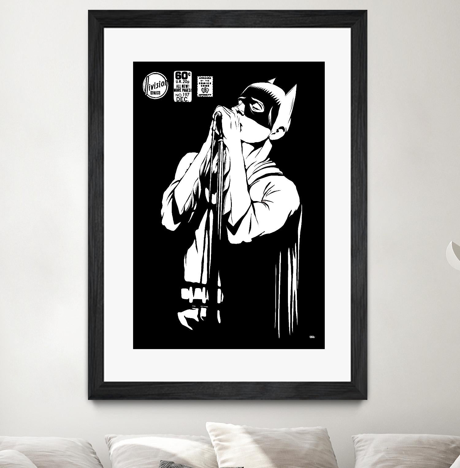 Post-Punk Dark Knight | The Shadowplay B&W Edition by Butcher Billy on GIANT ART - white digital batman