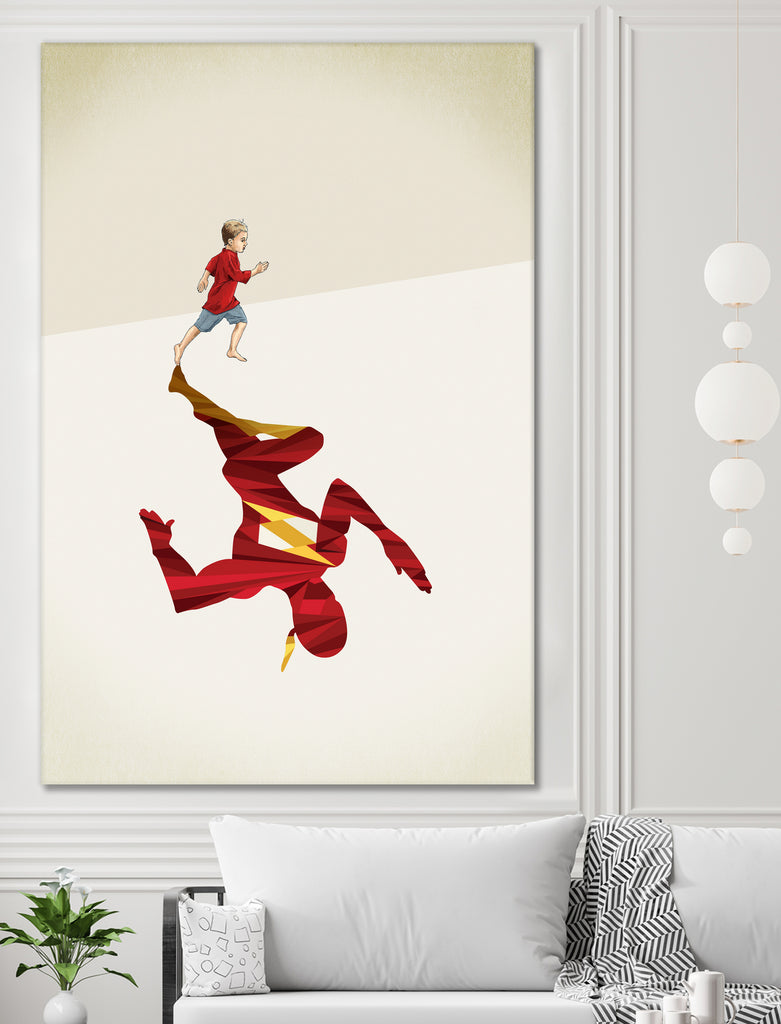 Speed of Light  by Jason Ratliff on GIANT ART - red  digital super hero