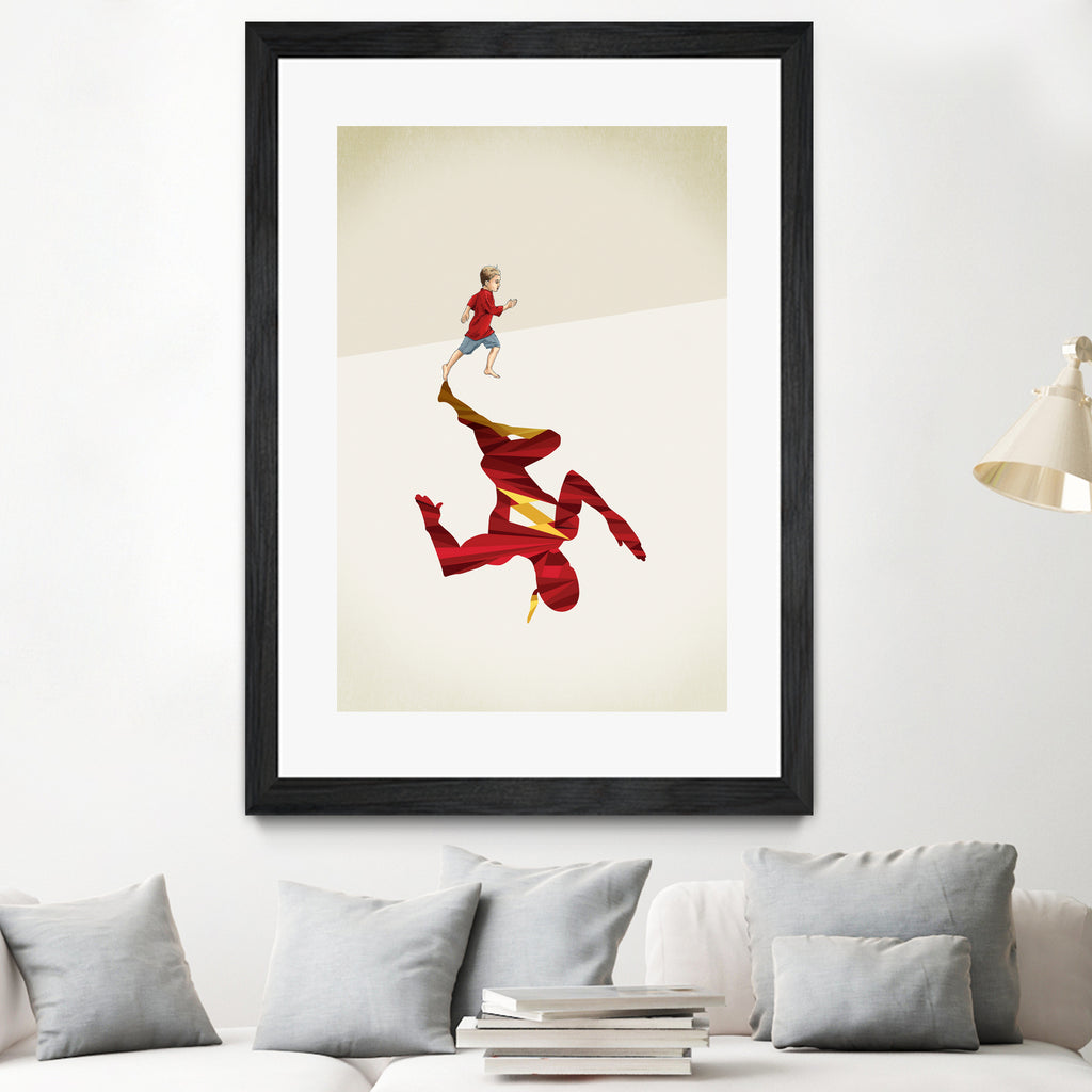 Speed of Light  by Jason Ratliff on GIANT ART - red  digital super hero