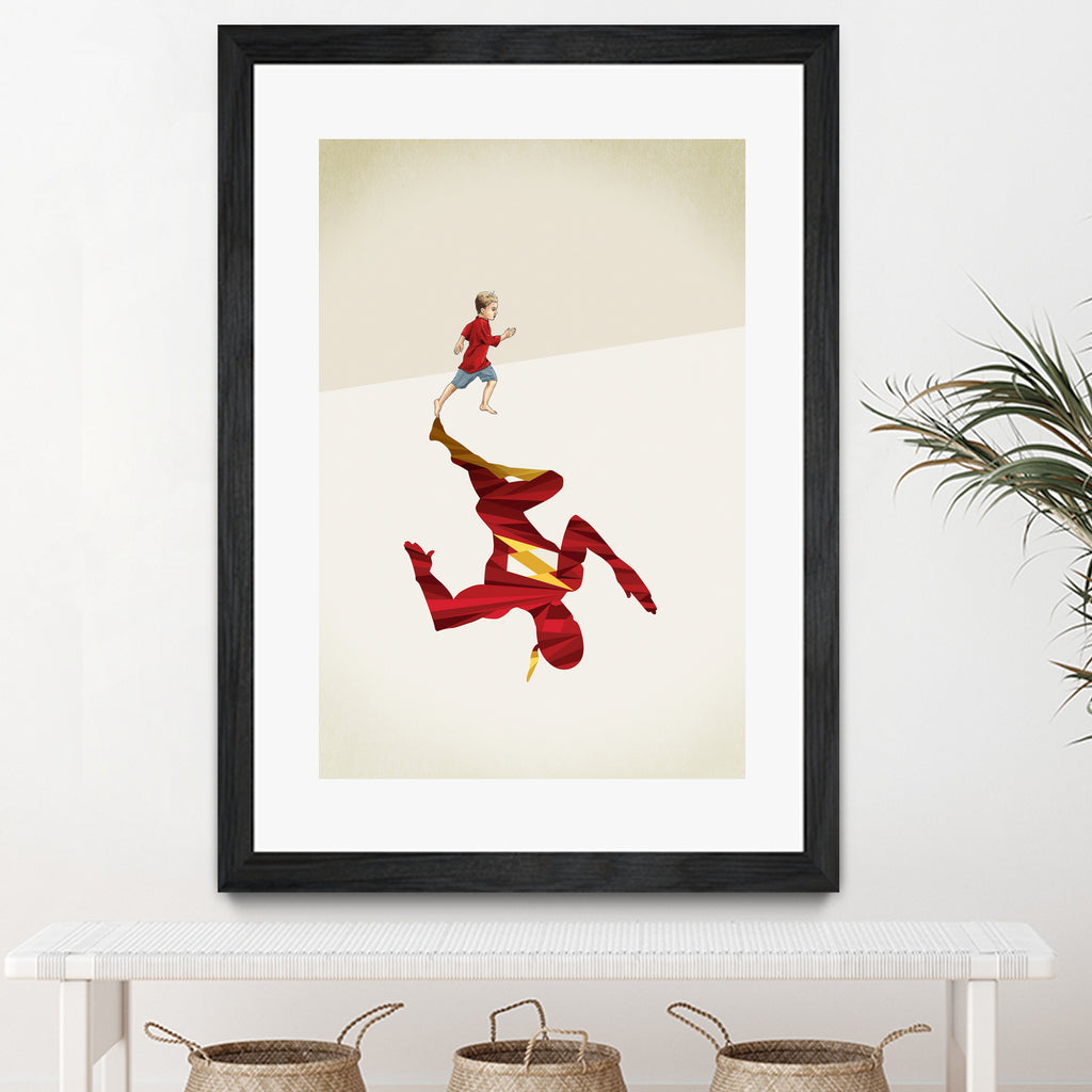 Speed of Light  by Jason Ratliff on GIANT ART - red  digital super hero