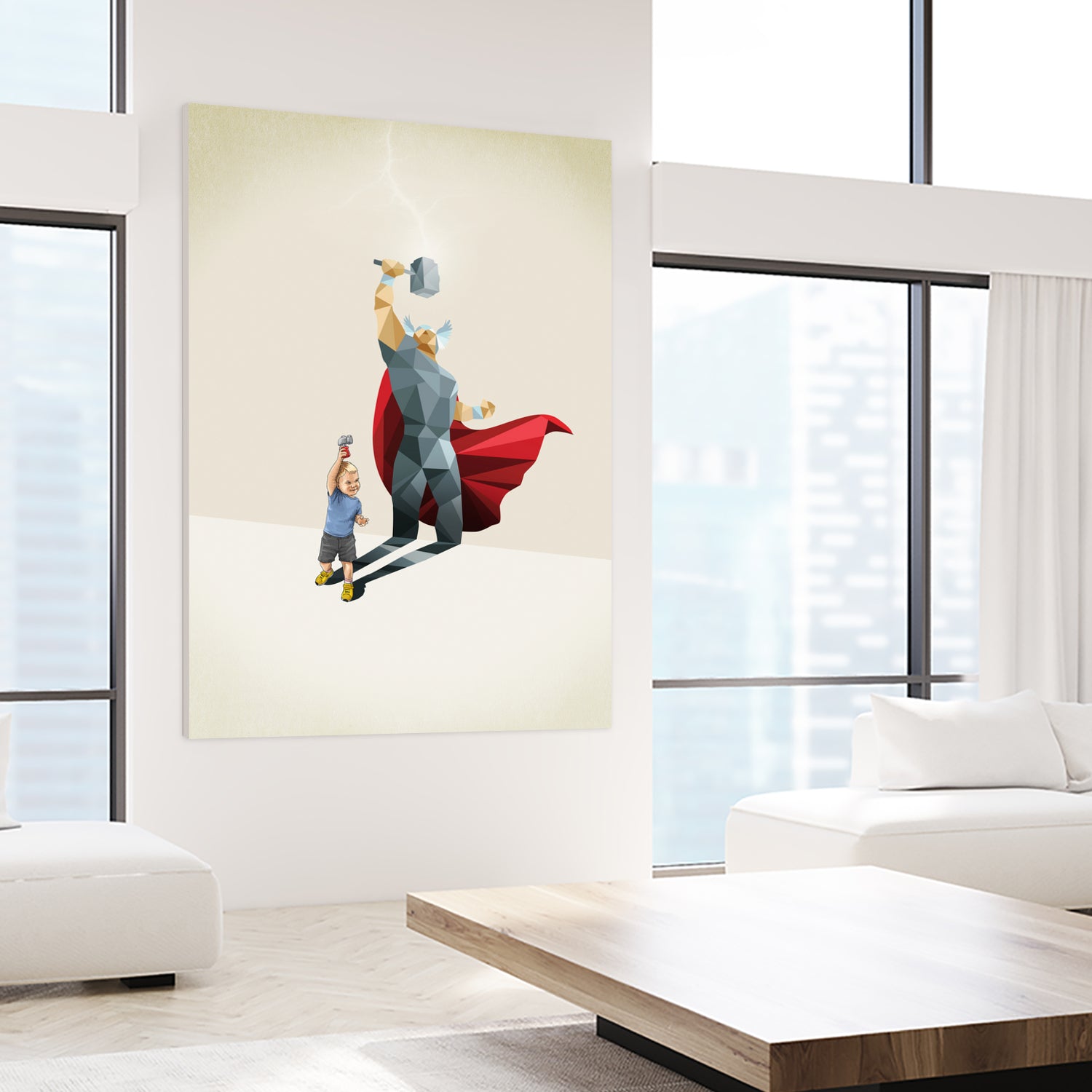 The Power of the Hammer  by Jason Ratliff on GIANT ART - red digital super hero