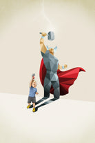 The Power of the Hammer  by Jason Ratliff on GIANT ART - red digital super hero