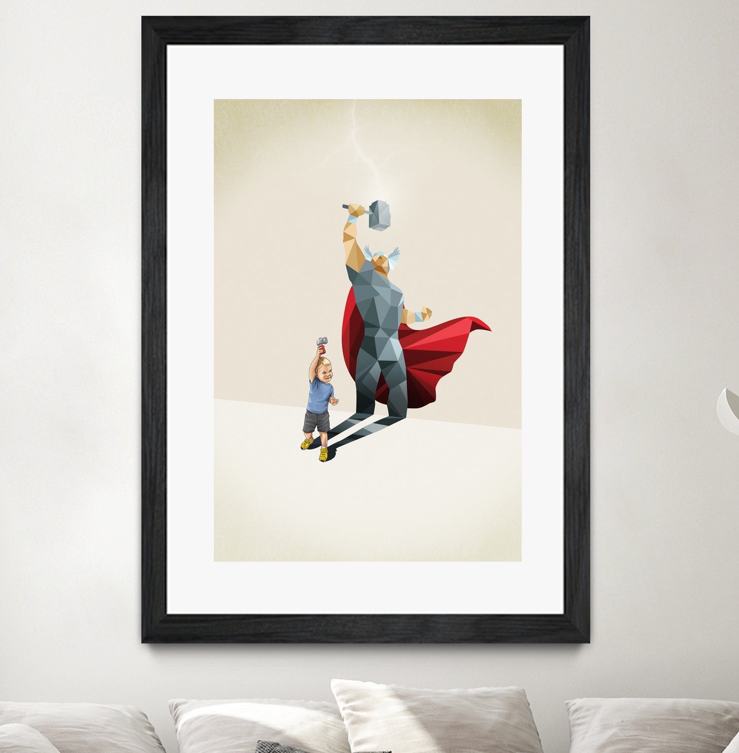 The Power of the Hammer  by Jason Ratliff on GIANT ART - red digital super hero