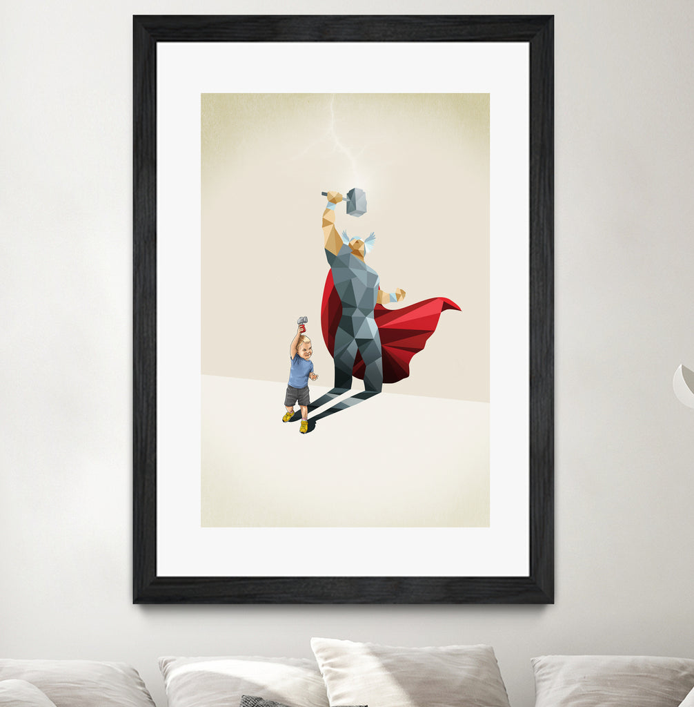 The Power of the Hammer  by Jason Ratliff on GIANT ART - red digital super hero