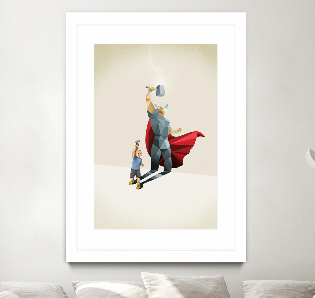 The Power of the Hammer  by Jason Ratliff on GIANT ART - red digital super hero