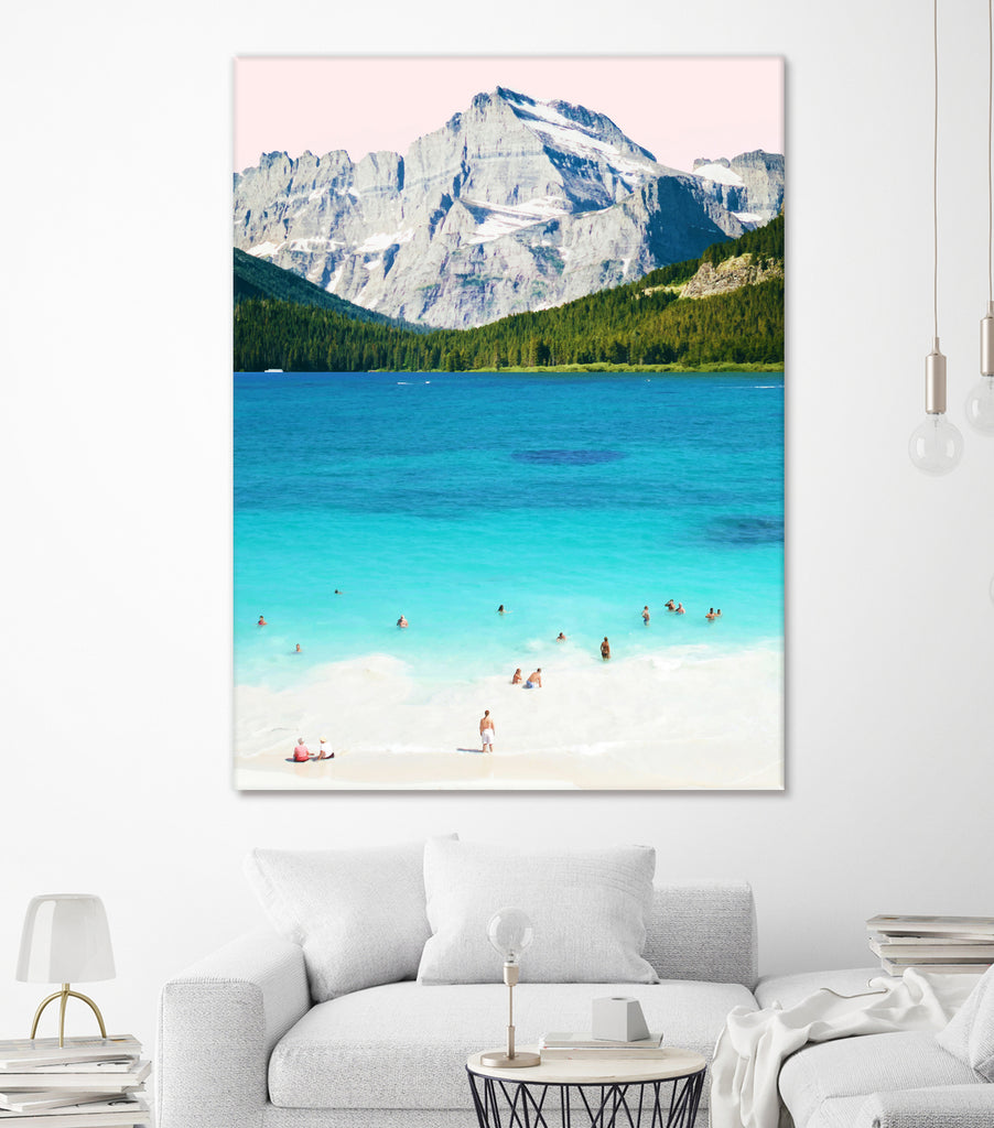 Summer vibes by 83 oranges on GIANT ART - blue digital mountain