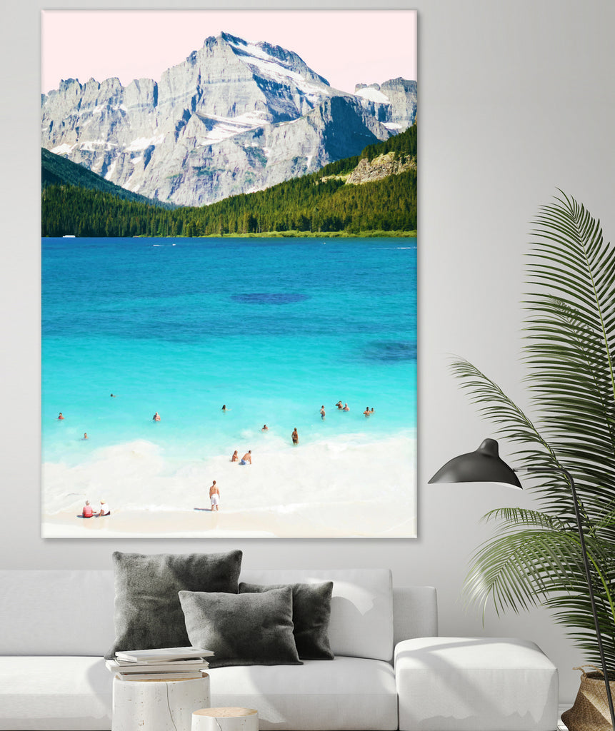 Summer vibes by 83 oranges on GIANT ART - blue digital mountain